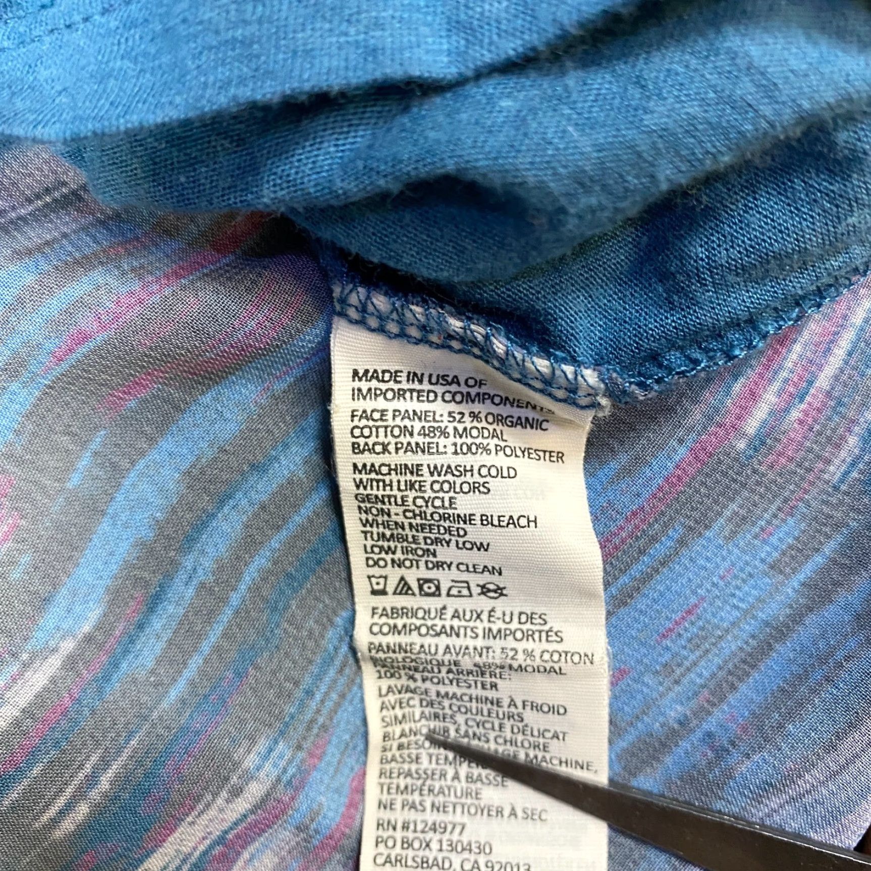 Prana prAna Dina Top T-Shirt Blue S Cotton Blend USA Made Womens Shirt Short Sleeve Boat Neck Size S / US 4 / IT 40 - 7 Thumbnail
