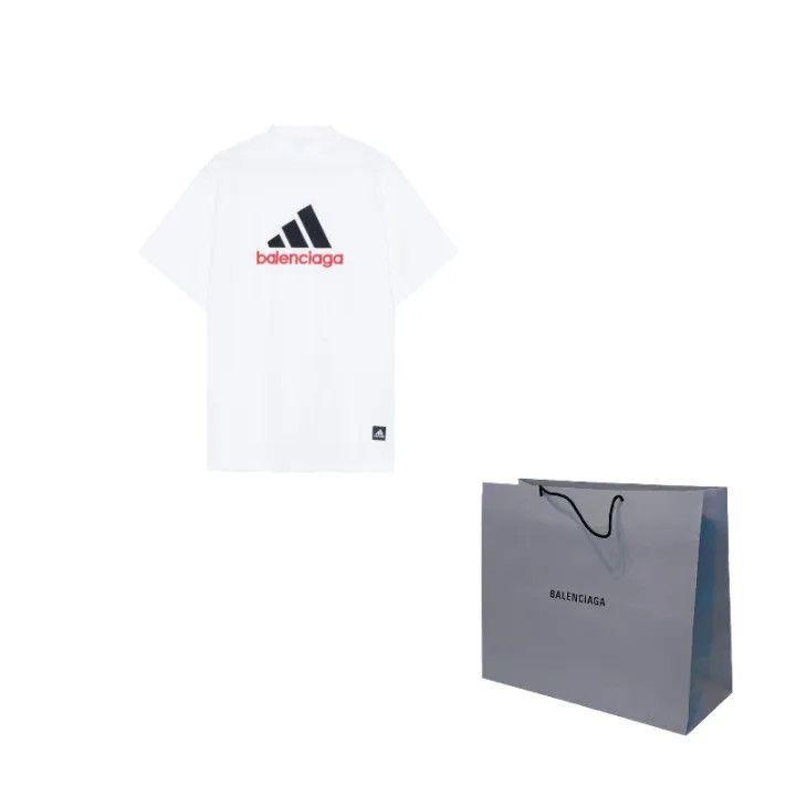 Balenciaga Balenciaga x Adidas Logo Embroidered T-Shirt 0079 Size US M / EU 48-50 / 2 - 1 Thumbnail