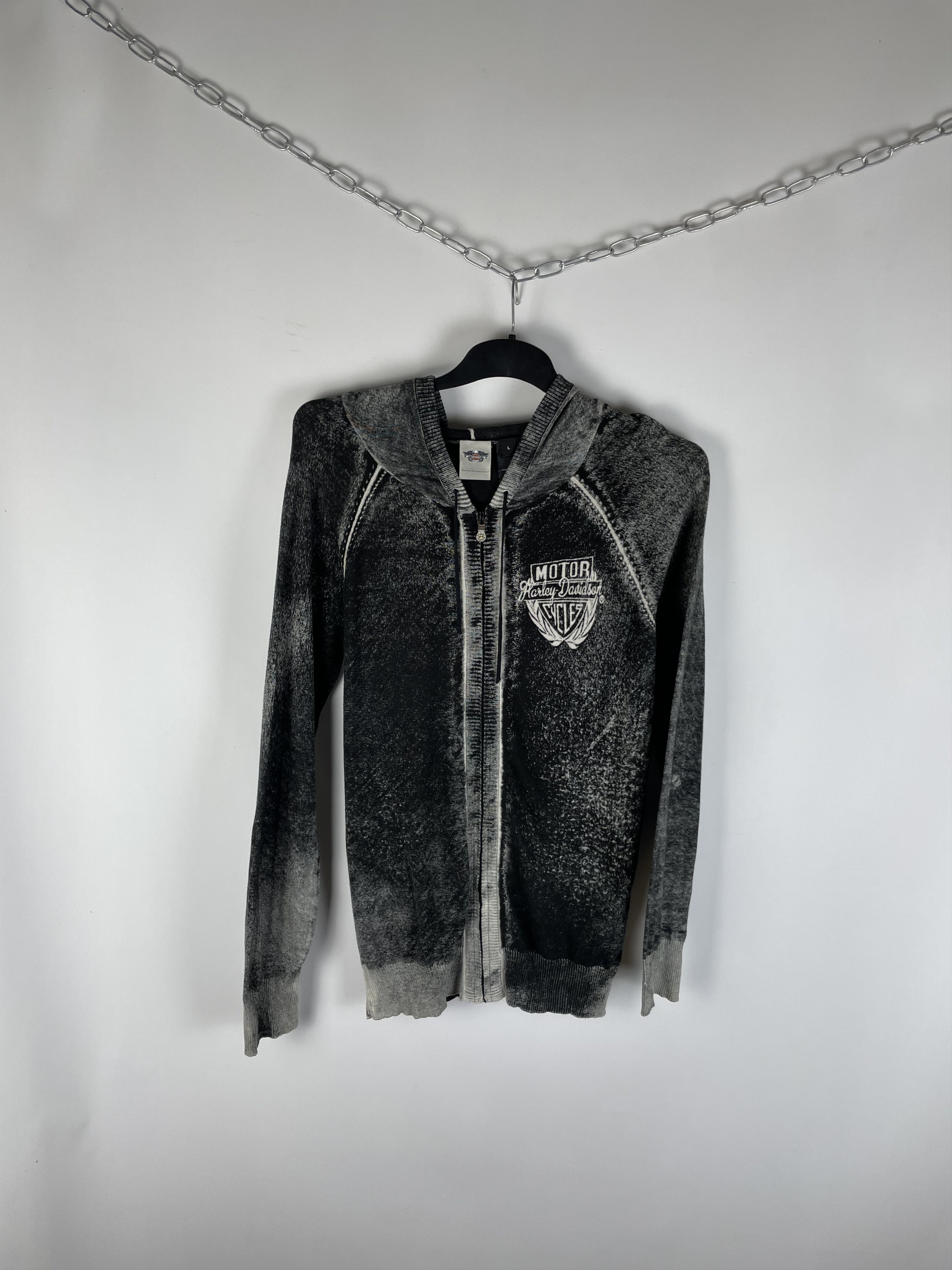 Harley Davidson Vintage Harley Davidson Zip Hoodies Motorcycle Size L / US 10 / IT 46 - 1 Thumbnail