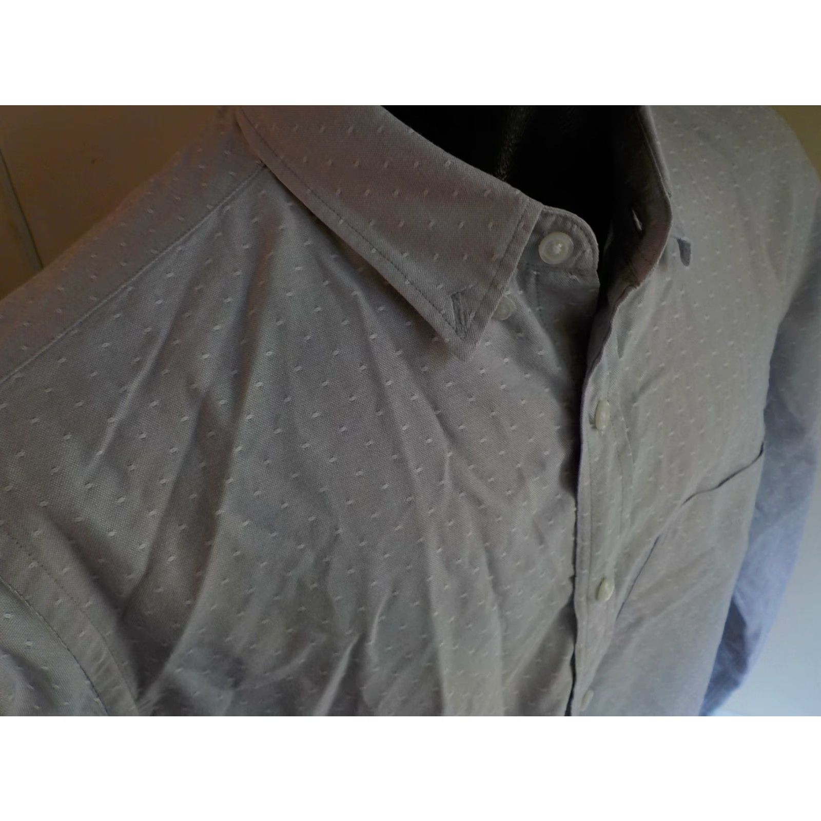 J.Crew VINTAGE J. CREW Gray w/White Flecks Button Down Oxford Shirt SLIM FIT Large Mens Shirt Sz L Size US L / EU 52-54 / 3 - 4 Thumbnail