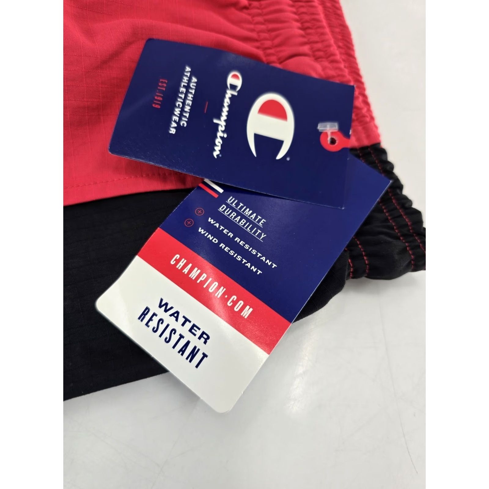 Champion Champion Men’s Lightweight Shorts - Red/Black - 2XL - Activewear Nike? Size US 39 - 7 Thumbnail