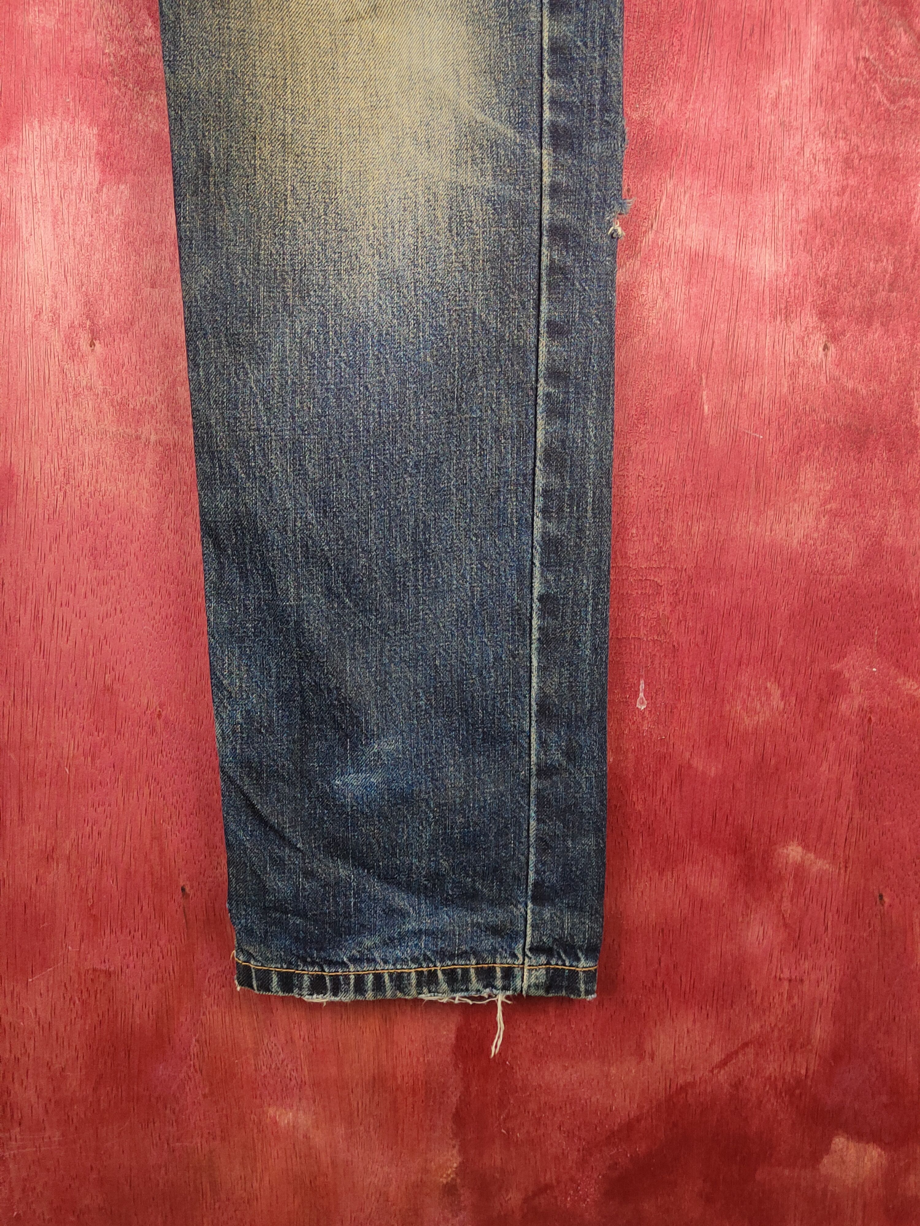 Japanese Brand Tykes Dark Blue Faded Distressed Ripped Jeans #S2141 Size US 32 / EU 48 - 8 Thumbnail