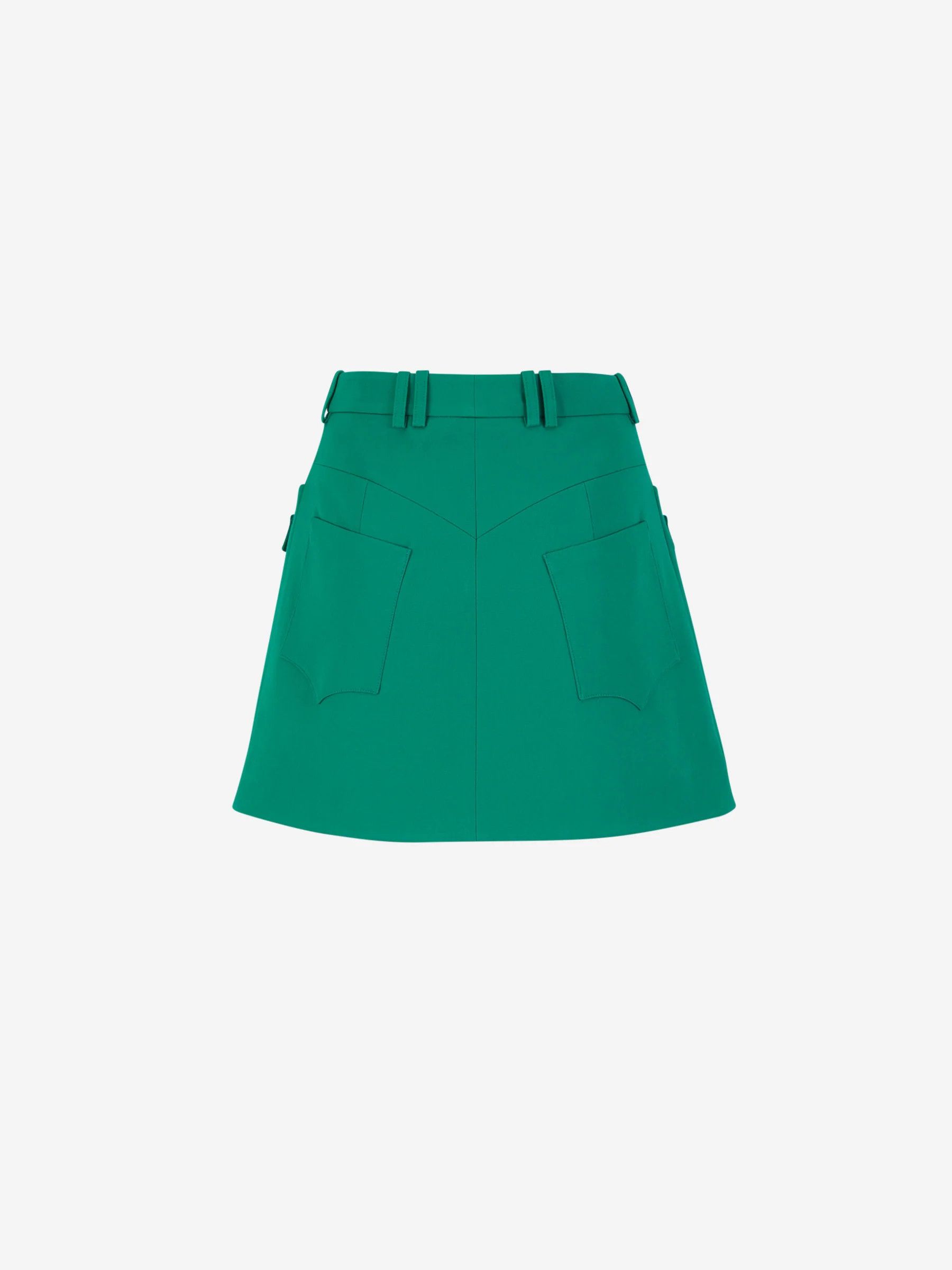 Balmain o1y0625 Mini Skirt in Emerald Green Size 28" / US 6 / IT 42 - 3 Thumbnail