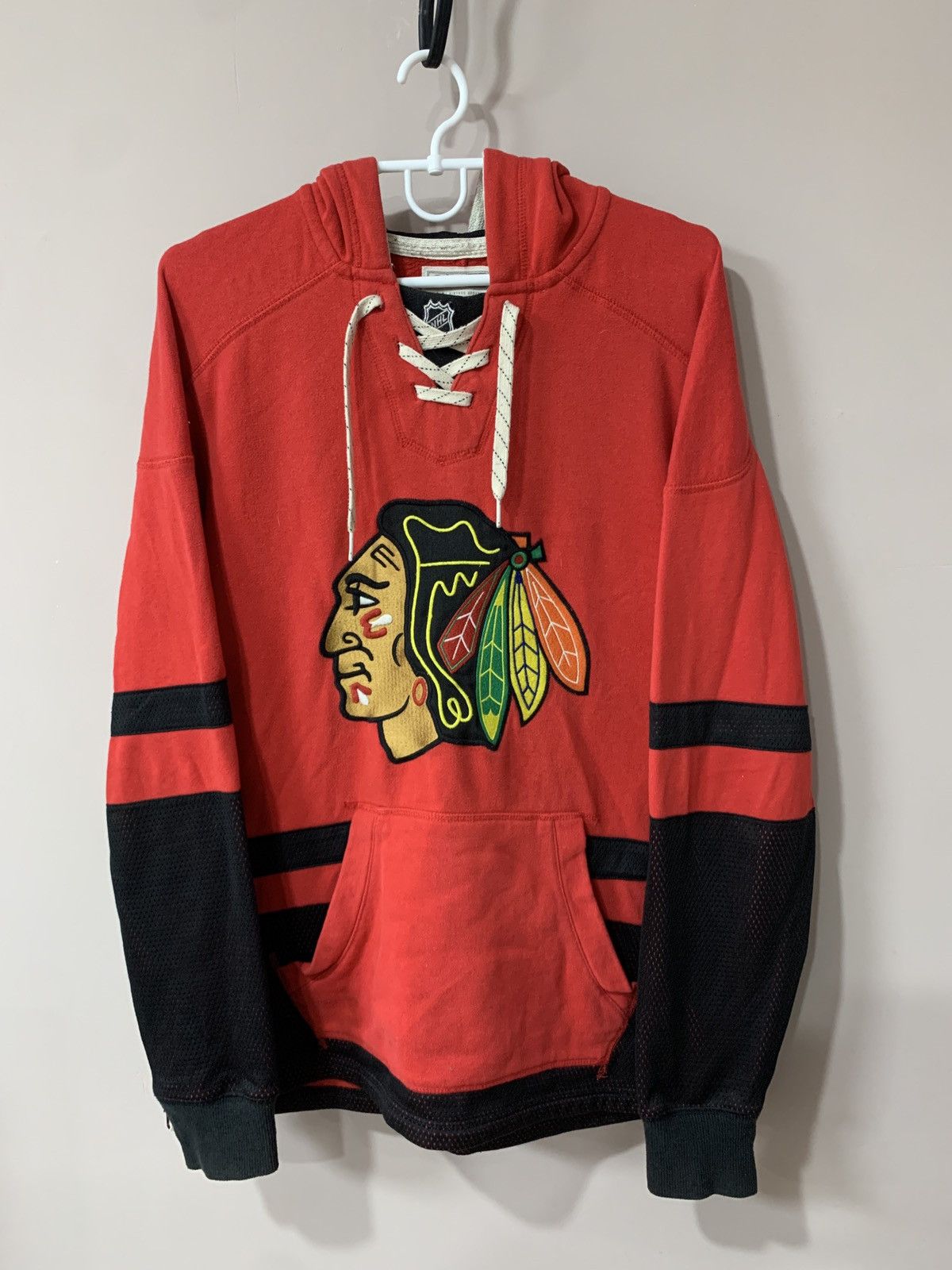 NHL Chicago Blackhawks Vintage Hockey Hoodie Jacket CCM NHL Sz S Size US S / EU 44-46 / 1 - 1 Thumbnail