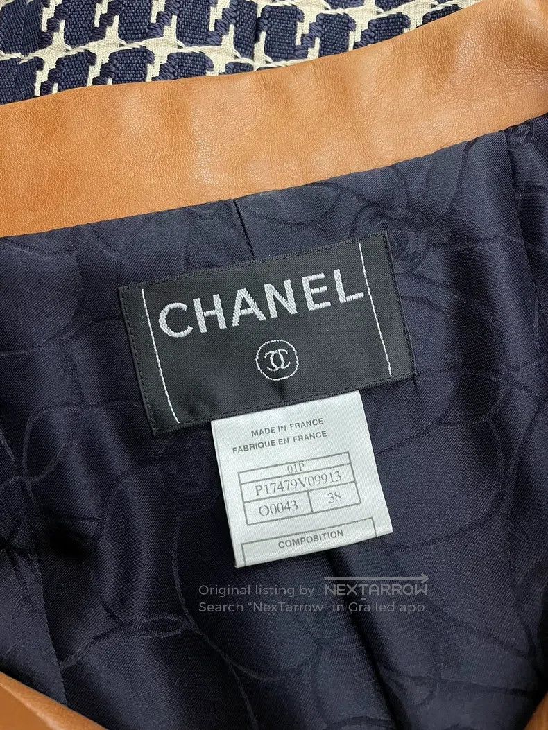 Chanel Chanel Black check brown lapel colour zipper jacket Size XS / US 0-2 / IT 36-38 - 5 Thumbnail