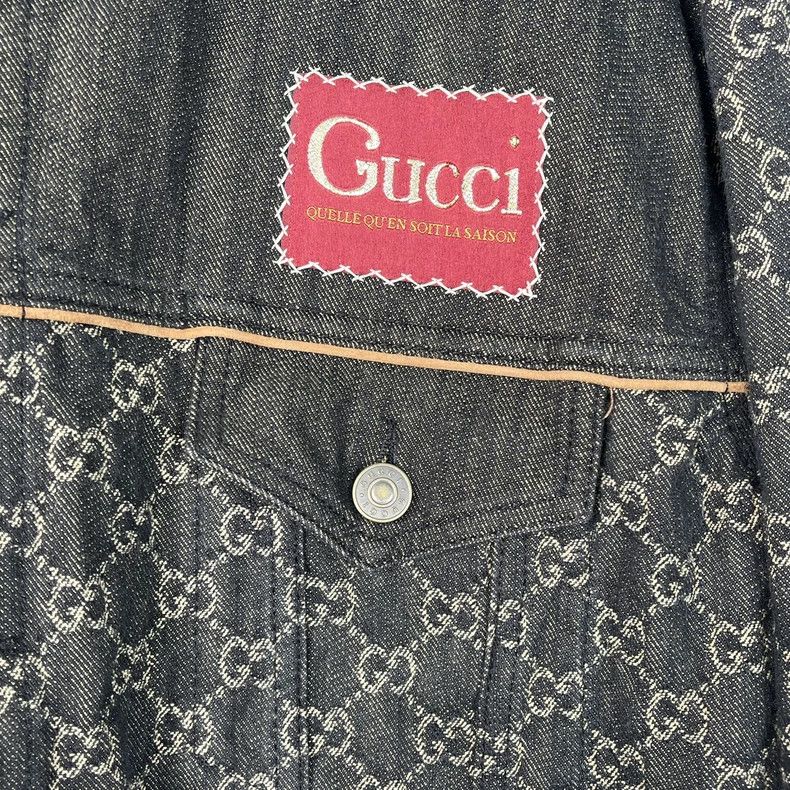Gucci Gucci Classic full-print double G Logo denim jacket Size US M / EU 48-50 / 2 - 4 Thumbnail