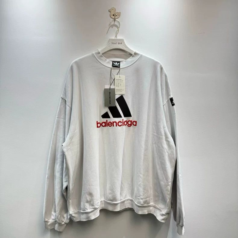 トップス balenciaga adidas crewneck sweat Balenciaga x adidas Sweatshirt Oversized White Men's - FW22 - US