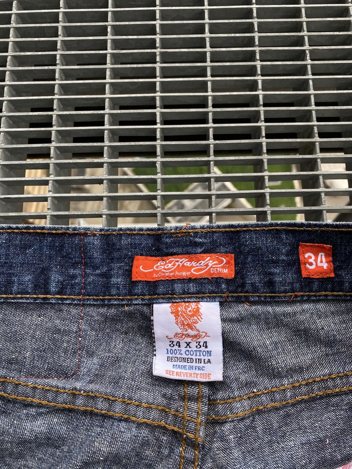 Ed Hardy Vintage Ed Hardy Back Embroidered Logo Jeans Y2K Size US 34 / EU 50 - 10 Thumbnail