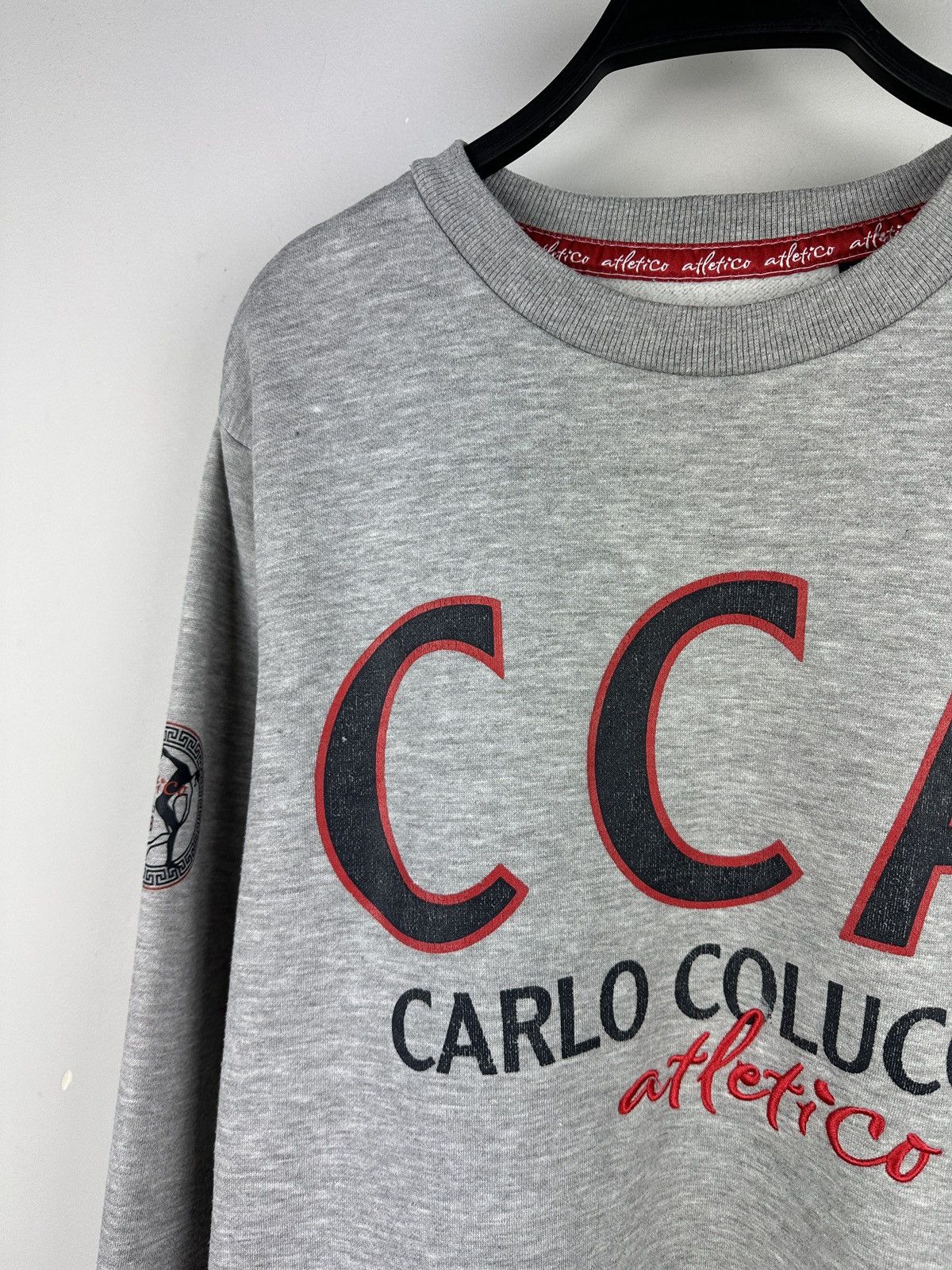 Carlo Colucci × Vintage Carlo Colucci Athletico Big Logo Grey Sweatshirt Size US M / EU 48-50 / 2 - 2 Thumbnail