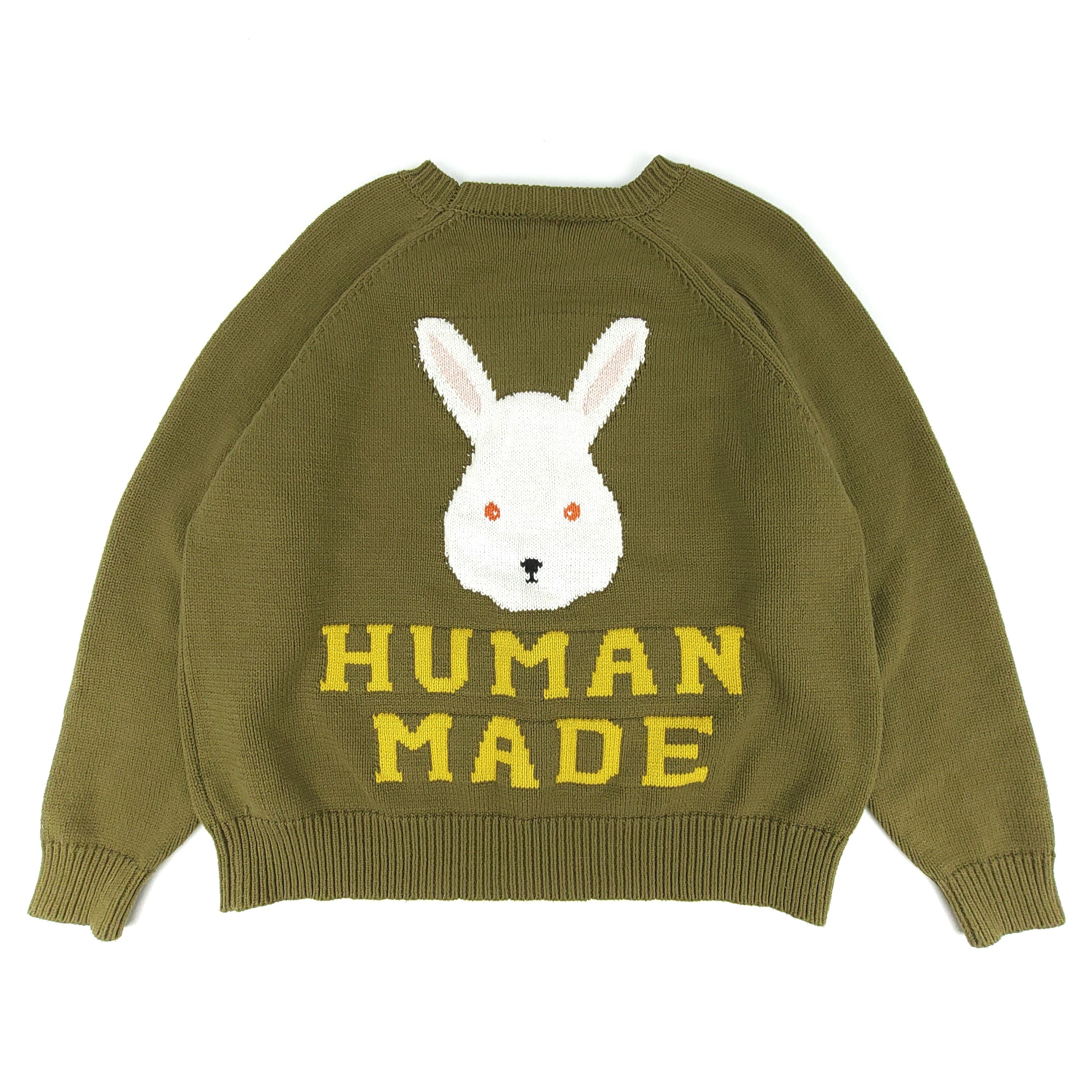 Human Made Human Made Rabbit Green Knit Sweater | Grailed