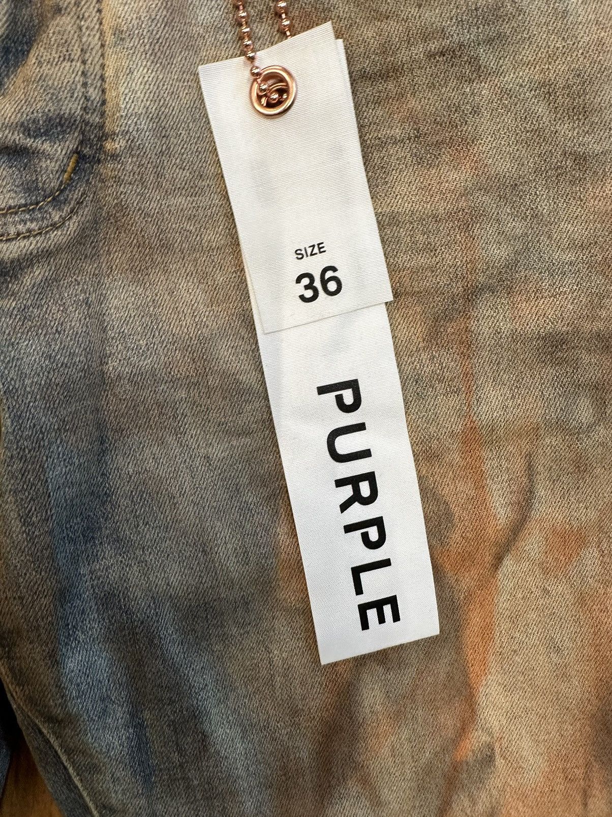 Purple Brand Purple Brand Orange Dyed Blue Denim Jeans Size 36 Size US 36 / EU 52 - 6 Thumbnail