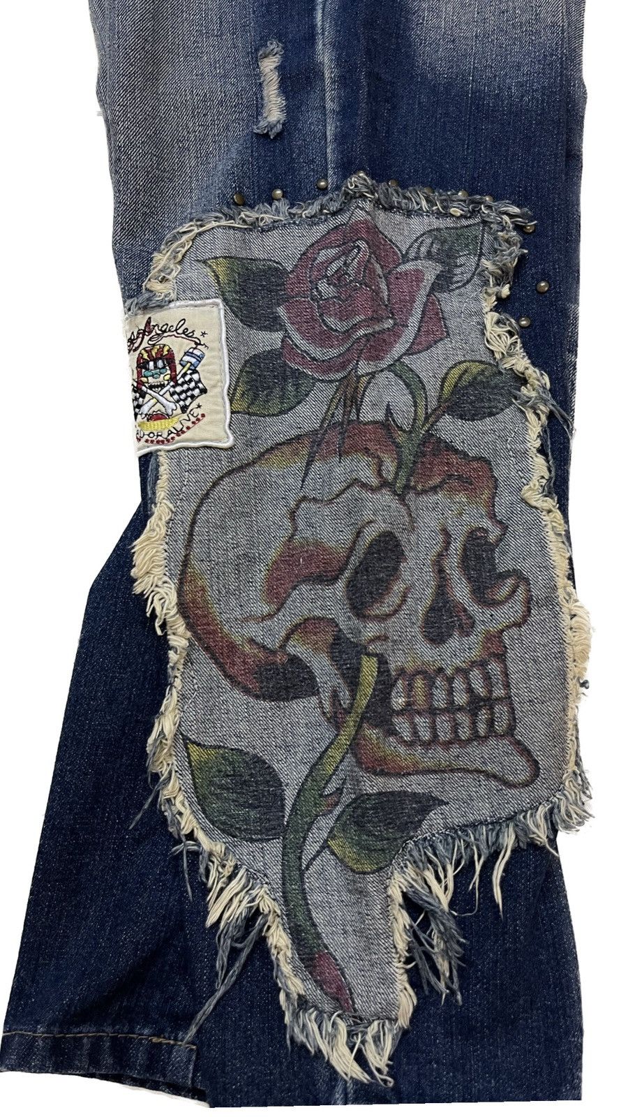 Christian Audigier × Ed Hardy × Von Dutch Vintage Y2k Ed Hardy Embroided and patches Jeans Size US 34 / EU 50 - 12 Thumbnail