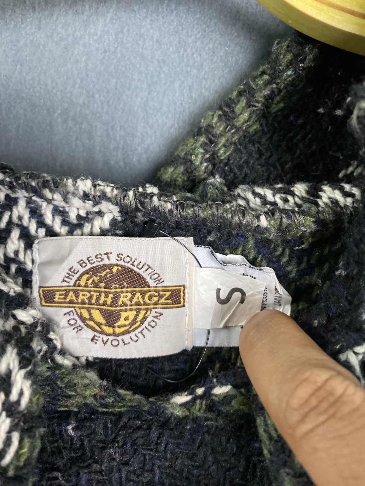 Mexican Threads × Vintage Rare Vintage Earth Ragz Baja Mexican Drug Rugs Hoodie Size US S / EU 44-46 / 1 - 5 Thumbnail