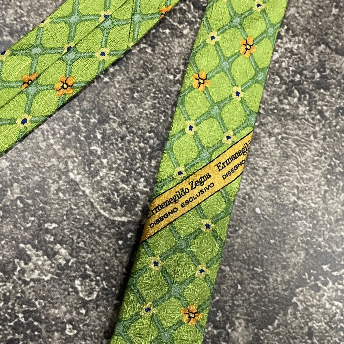 Ermenegildo Zegna × Vintage Rare Ermenedildo Zegna Tie Luxury 90’s Size ONE SIZE - 9 Thumbnail