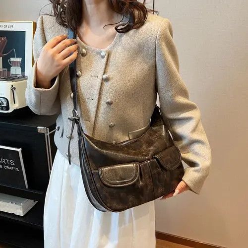 Japanese Brand PU Leather Shoulder Bag Size ONE SIZE - 4 Thumbnail