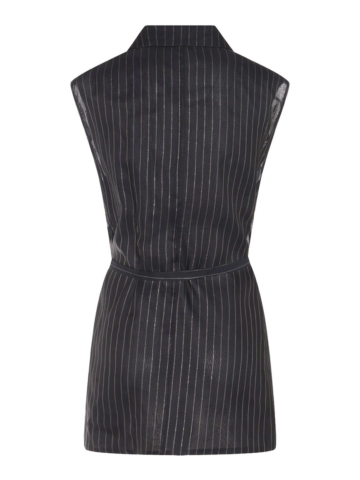 Brunello Cucinelli o1y0725 Sleeveless Blazer in Midnight Blue Size XS / US 0-2 / IT 36-38 - 2 Thumbnail