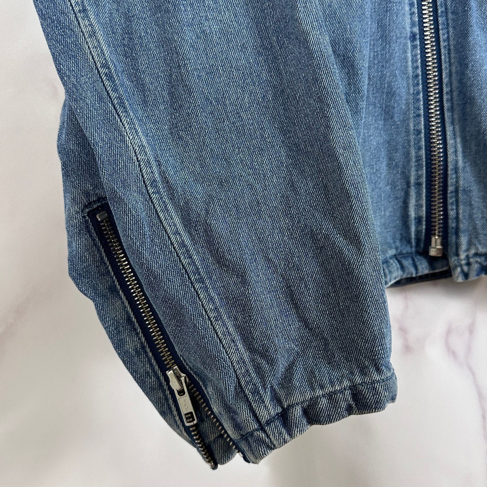 Beams Japan Light Wash Moto Denim Jacket Size US M / EU 48-50 / 2 - 7 Thumbnail