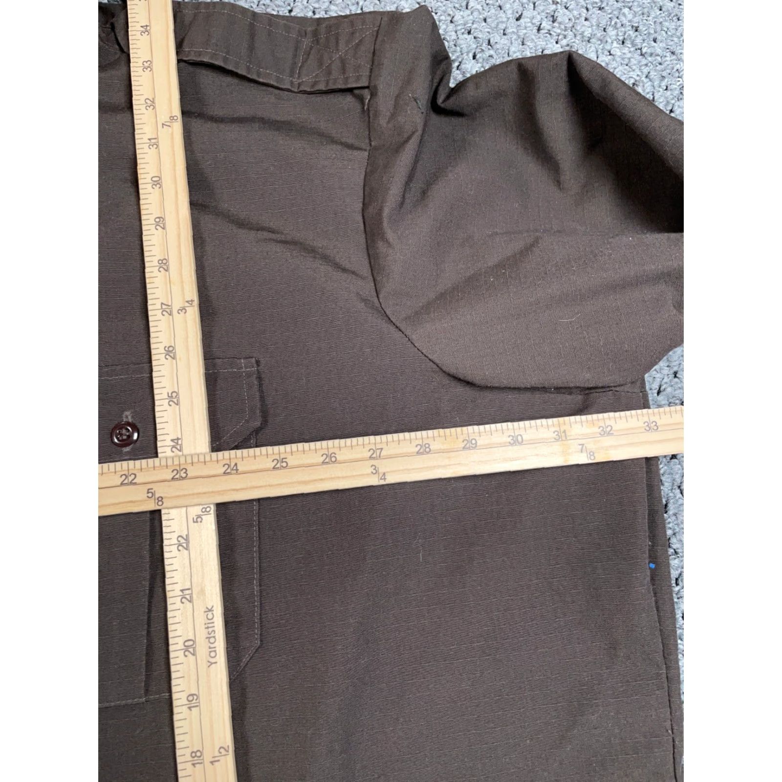 Propper Propper Military Tactical Shirt Adult 3XL Long Brown Name Patch Polyester Blend Button-Up Shirt Mens 90s Military Workwear Twill Brown Size US XXL / EU 58 / 5 - 6 Thumbnail