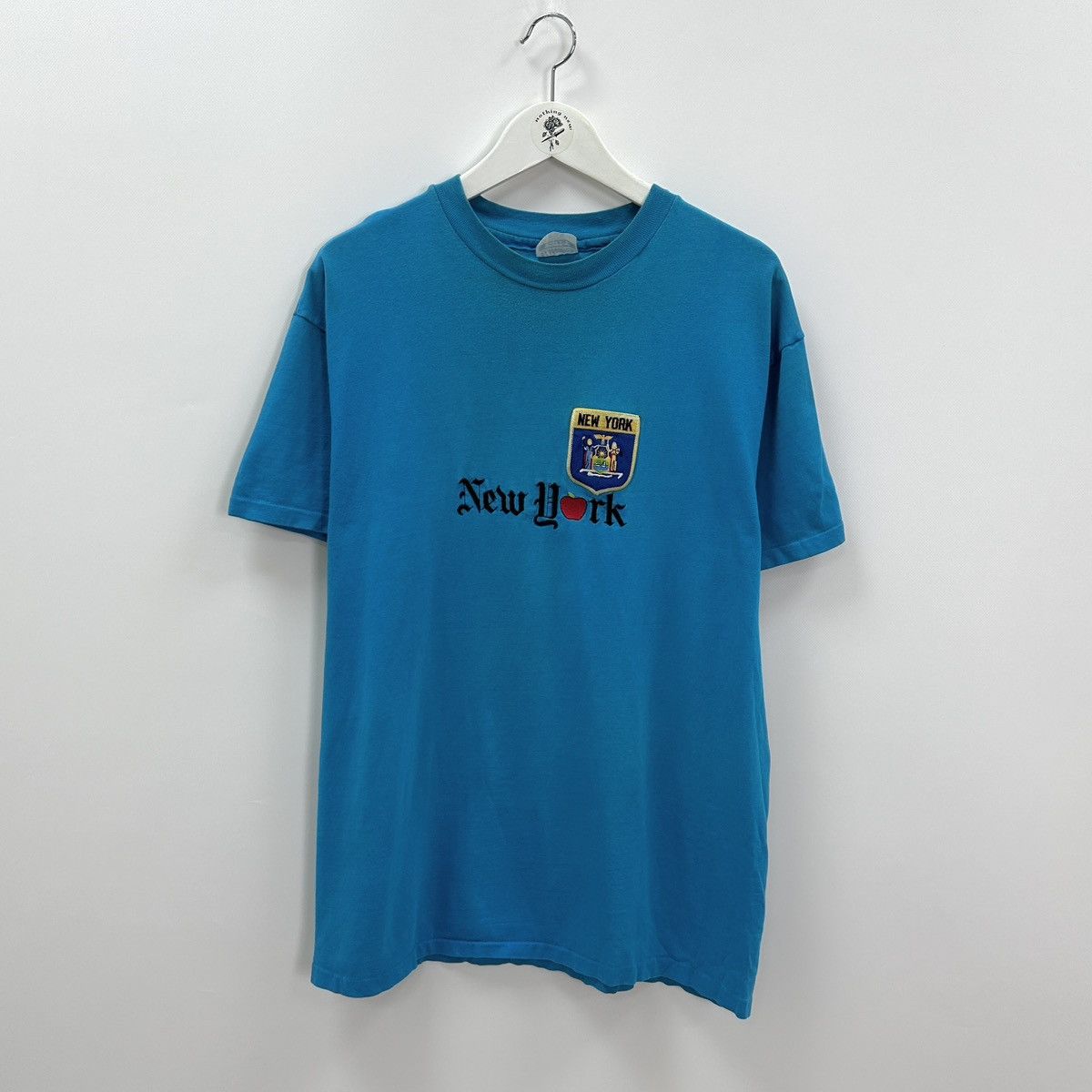 Vintage Vintage 90s New York Embroidered logo Hanes tee y2k single Size US XL / EU 56 / 4 - 1 Thumbnail