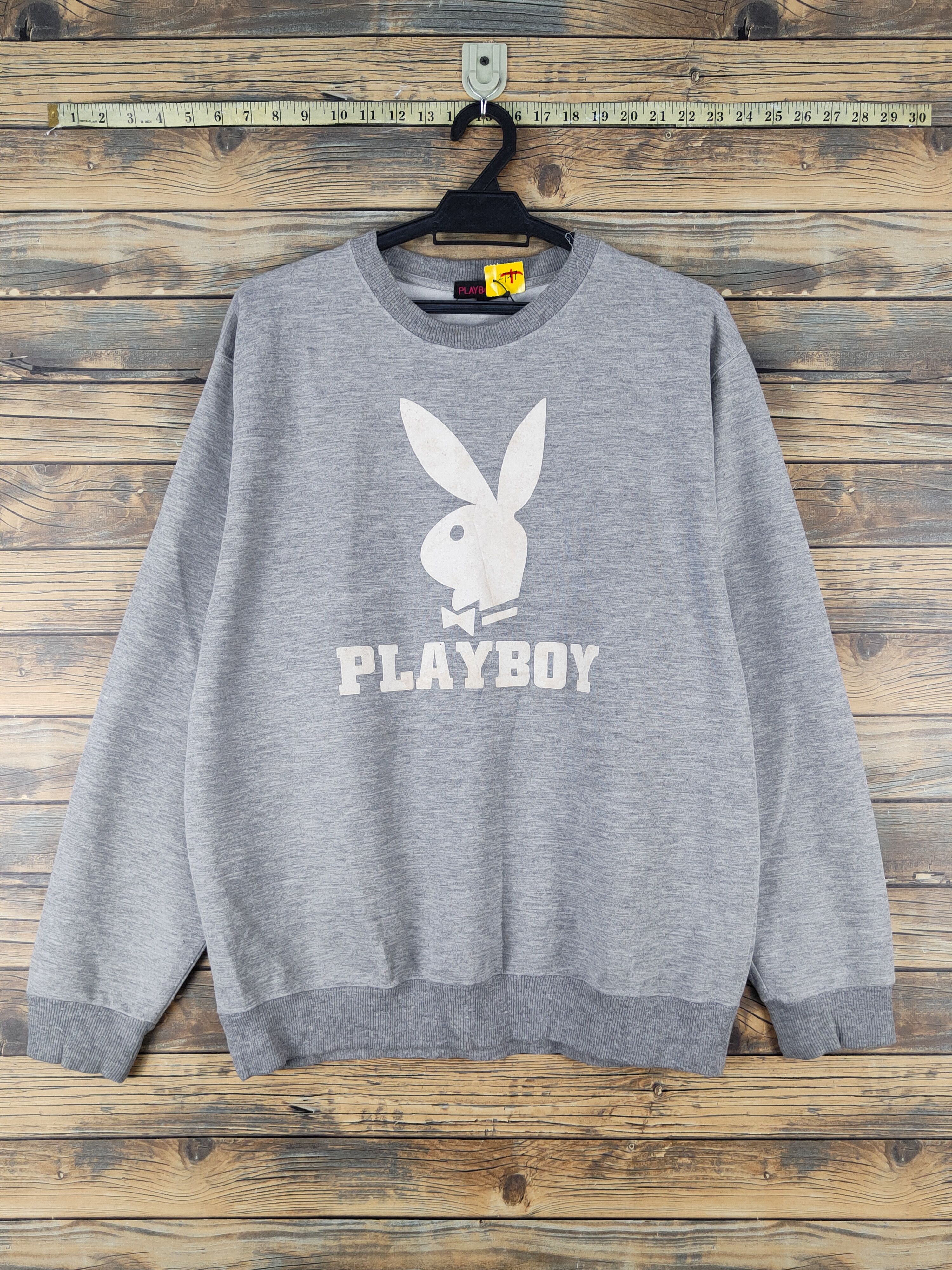 Japanese Brand Playboy vintage big logo Gray Sweatshirts #W1373 Size US L / EU 52-54 / 3 - 1 Thumbnail