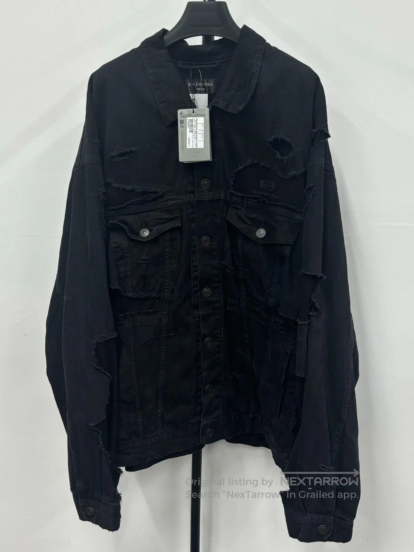 Balenciaga Balenciaga Patchwork Lapel Logo Print Jacket. Size US M / EU 48-50 / 2 - 1 Thumbnail