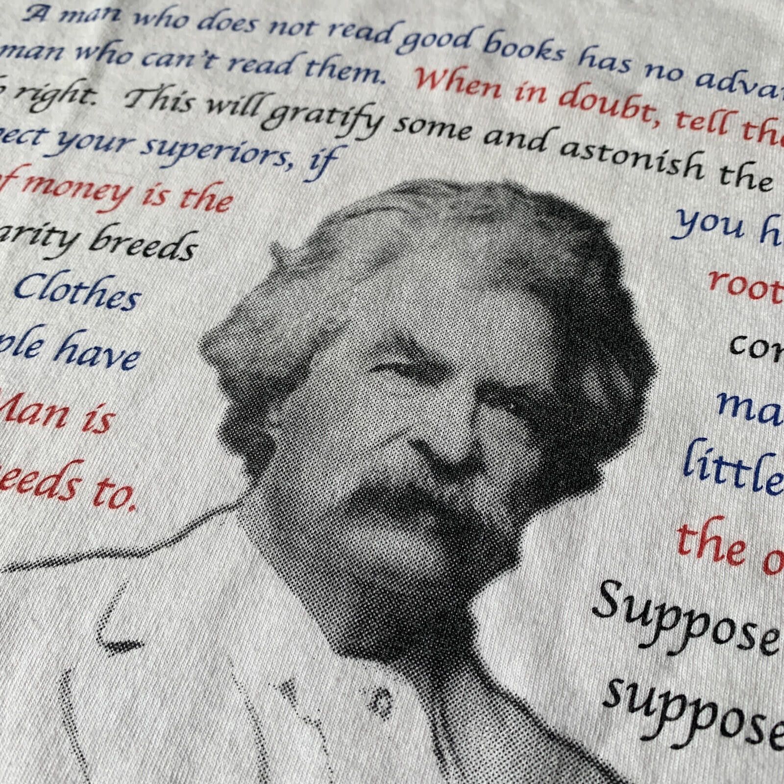Gildan Vintage 90’s Mark Twain Books Shirt Size M 20”x 27" Rare Tee Size US M / EU 48-50 / 2 - 3 Thumbnail