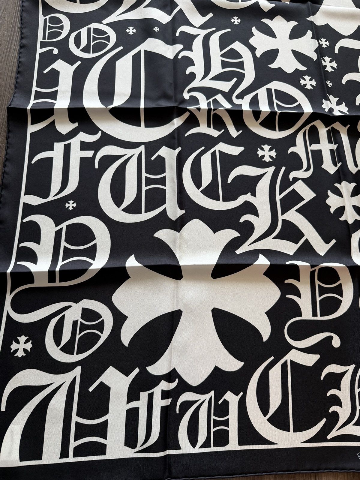 Chrome Hearts Chrome Hearts +CH FU+ All Over Print Silk Scarf Size ONE SIZE - 9 Thumbnail