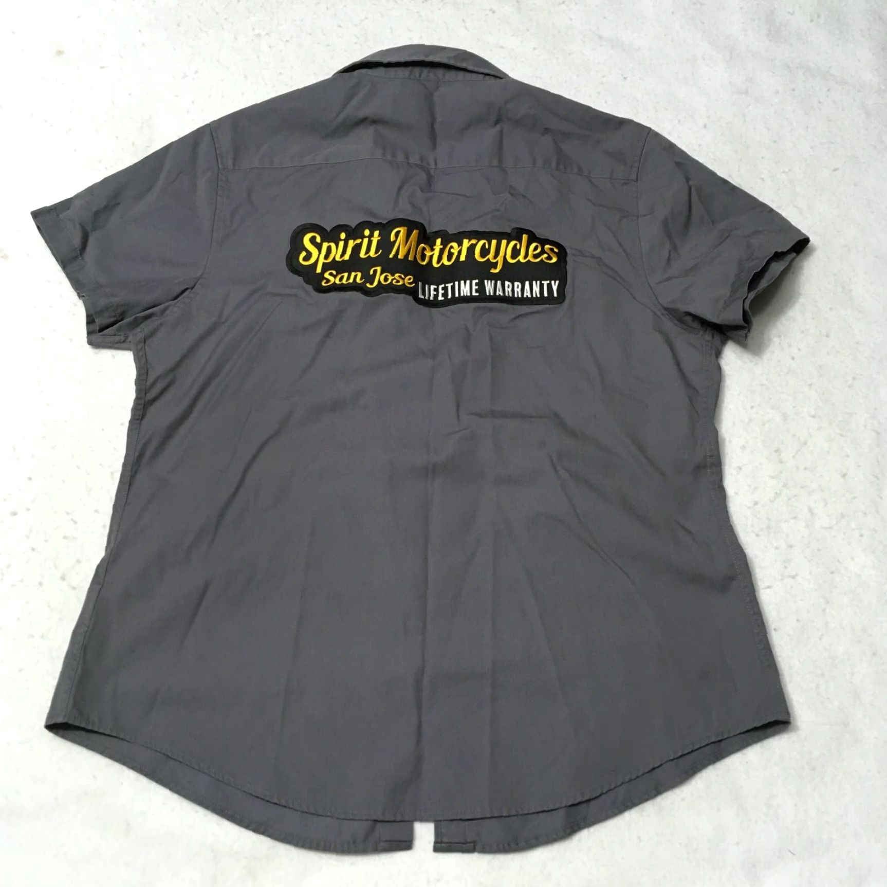 Vintage Spirit Triumph Motorcycles Women's Shirt large double sided patches employee Size L / US 10 / IT 46 - 2 Thumbnail