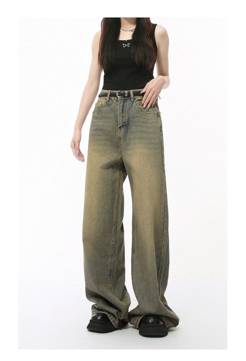 Japanese Brand × Jean Retro distressed washed wide-leg jeans trend Size US 32 / EU 48 - 2 Thumbnail