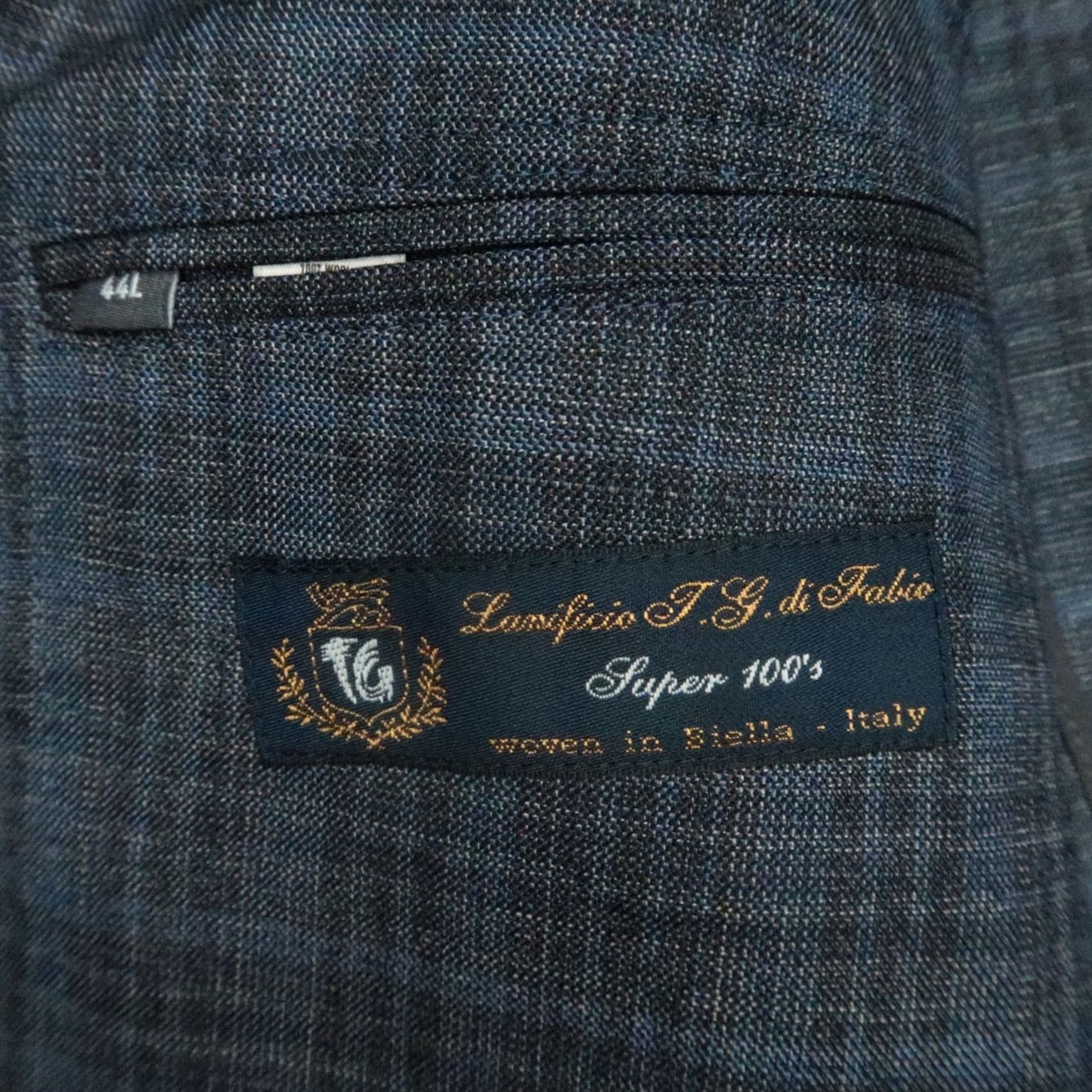 Bonobos Bonobos Blazer Mens 44L Blue Plaid Lanificio Wool Sport Coat Jetsetter Size 44R - 4 Thumbnail