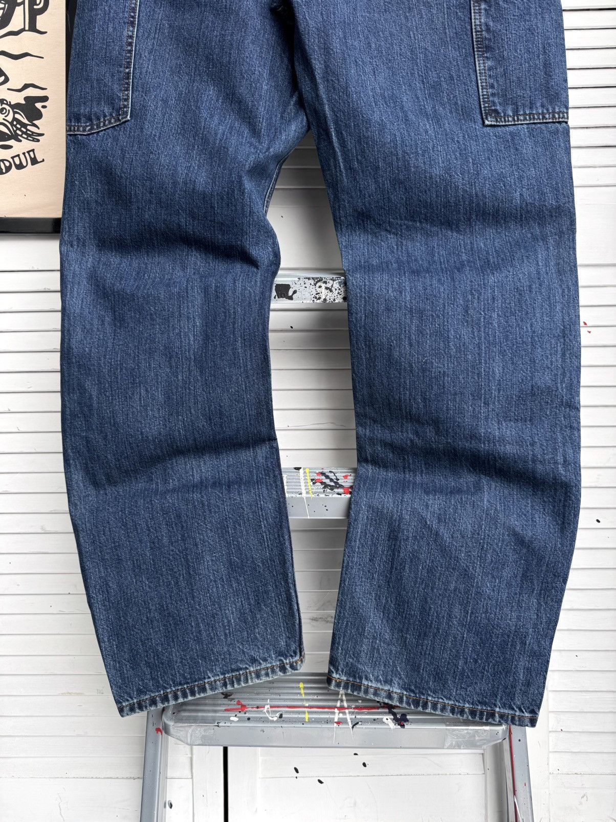 Carhartt Carhartt B04 Double Knee Loose Fit Denim Work Pants Blue Size US 33 - 7 Thumbnail