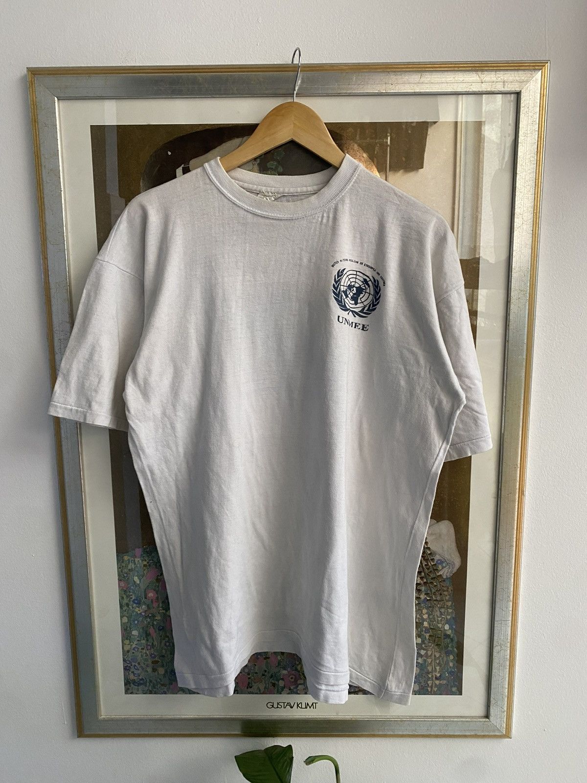 image of Vintage United Nations Mission In Ethiopia And Eritrea T Shirt in White, Men's (Size XL)