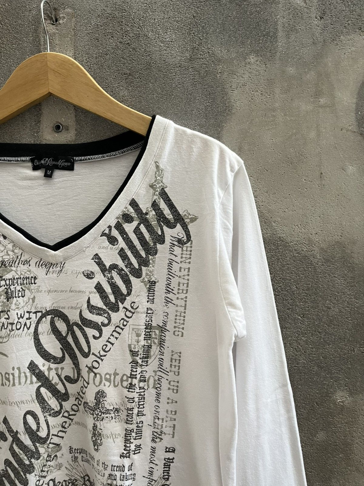 If Six Was Nine Typography Long Sleeve Tee – Archive Gothic Size US M / EU 48-50 / 2 - 4 Thumbnail