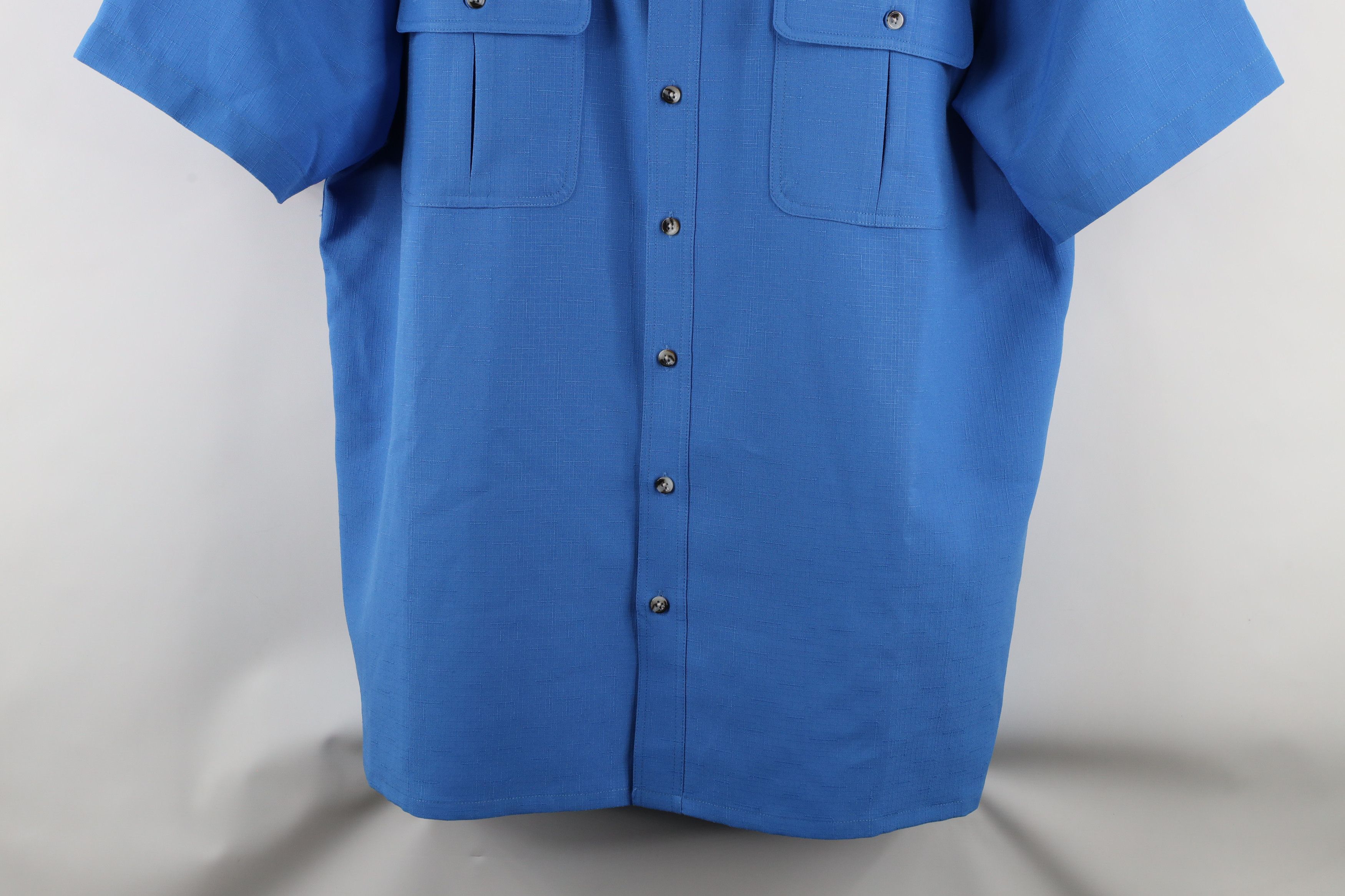 Vintage Vintage 90s Streetwear Bush Short Sleeve Button Shirt Blue Size US XL / EU 56 / 4 - 3 Thumbnail