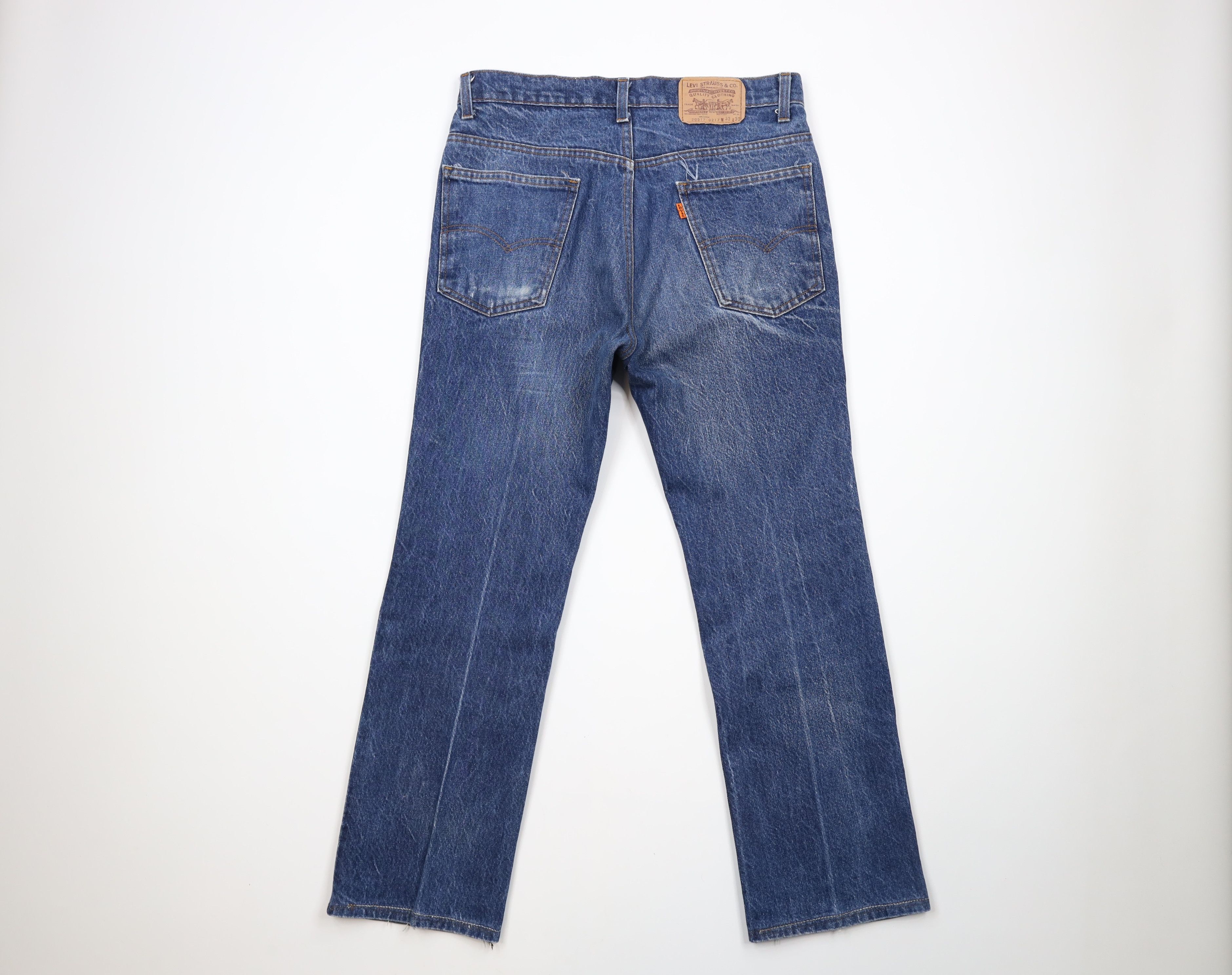 Levi's × Vintage Vintage 80s Levis 517 Orange Tab Flared Bootcut Jeans USA Size US 33 - 11 Thumbnail