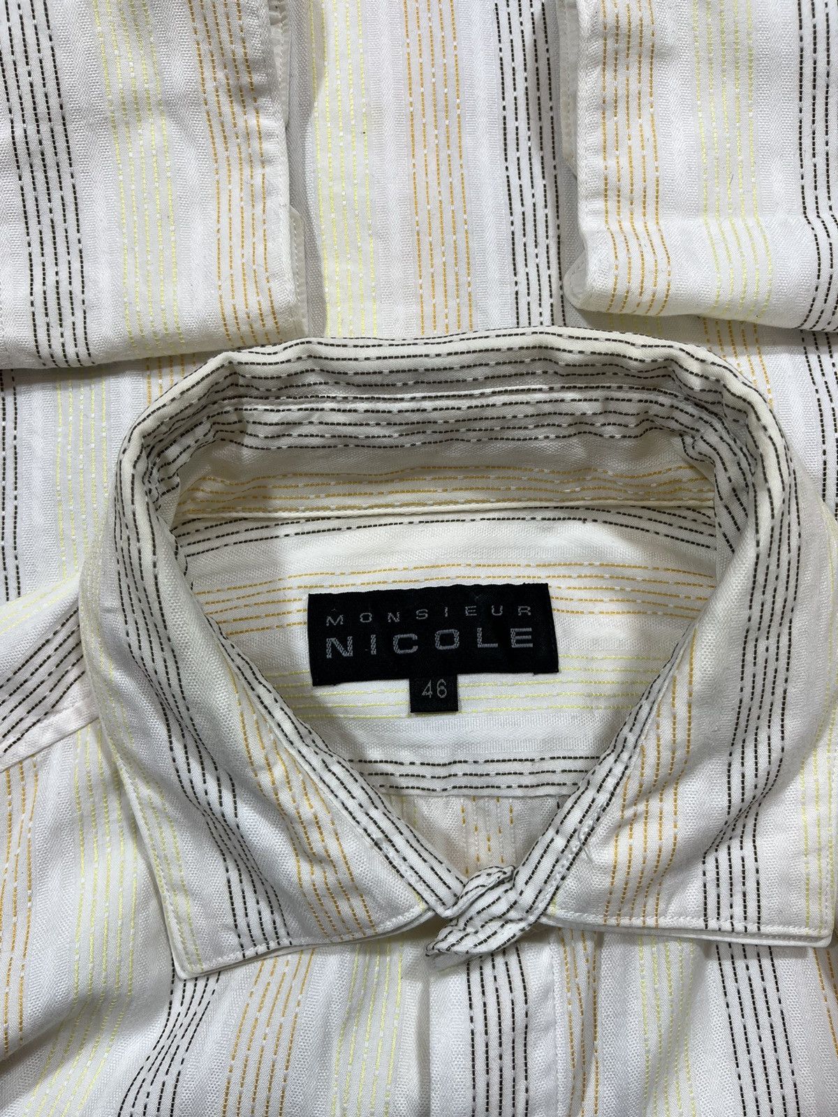Matsuda × Nicole Club × Vintage Nicole Monsieur Double Collar Striped Button Shirt Size US L / EU 52-54 / 3 - 7 Thumbnail