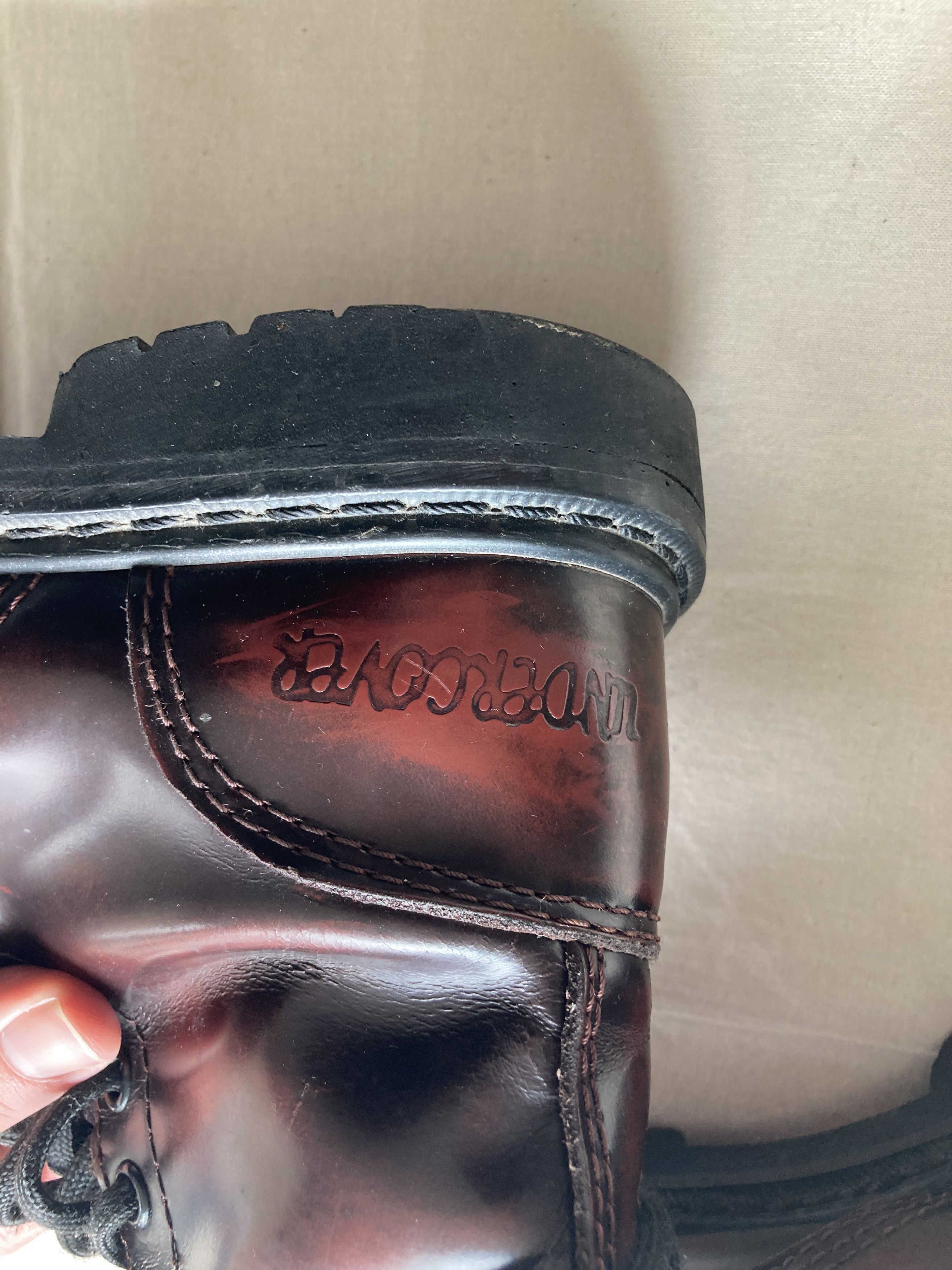 Vintage Undercover 90's Red Leather Steel Toe Punk Boots Size US 7 / IT 37 - 4 Thumbnail