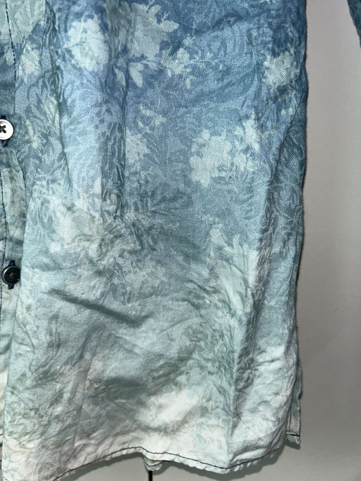 Tornado Mart Floral Cotton Two Tone Print Button Up Longsleeve Shirt Size M / US 6-8 / IT 42-44 - 9 Thumbnail