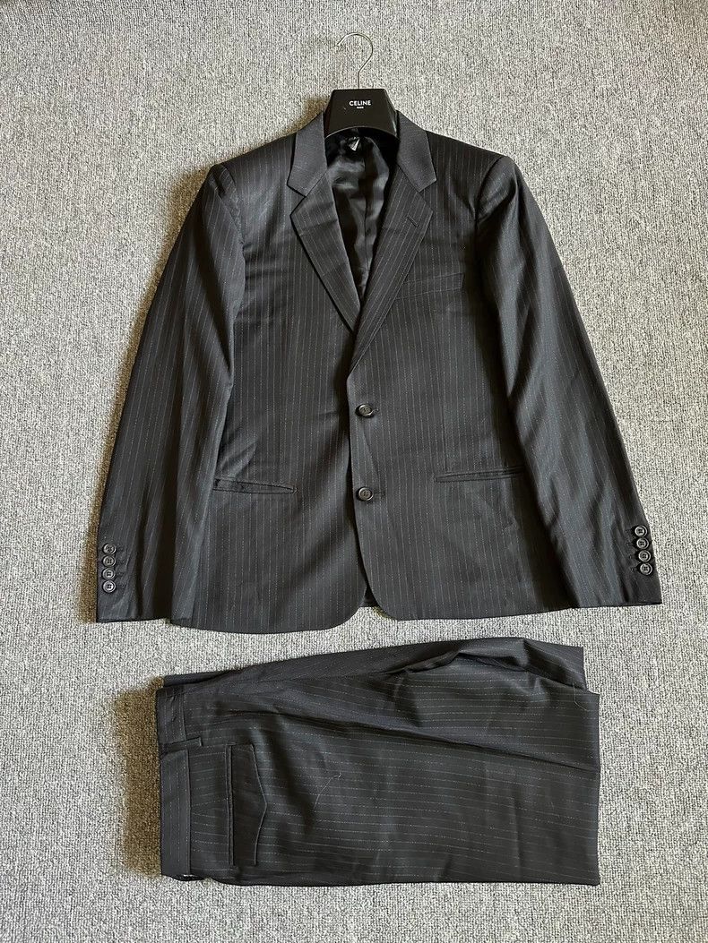 Dior Dior 09 SS flat neck silver-striped suit 2502-Nextarrow Size 48R - 1 Thumbnail