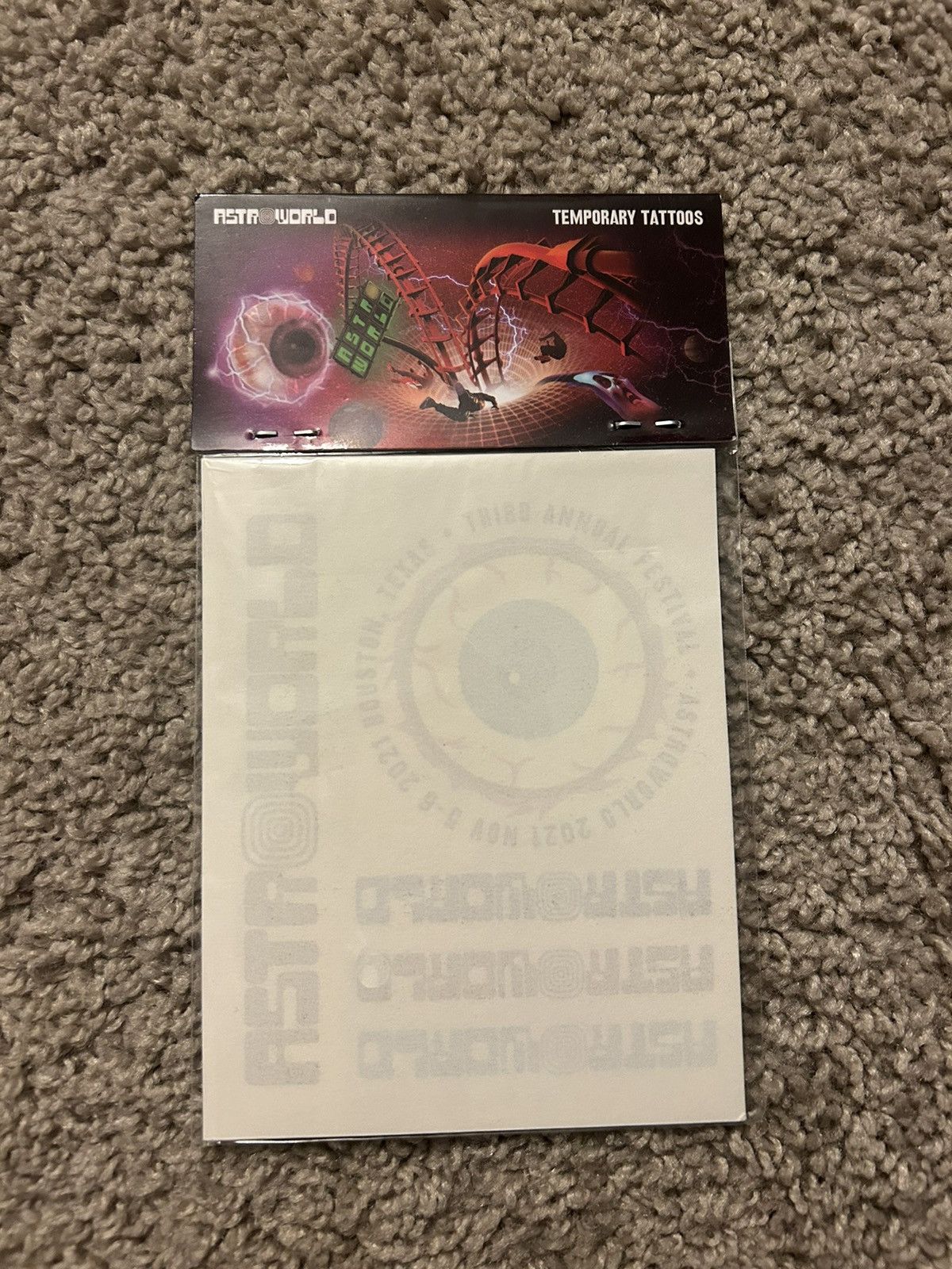 Travis Scott Travis Scott Astroworld Temporary Tattoos Size ONE SIZE - 5 Thumbnail