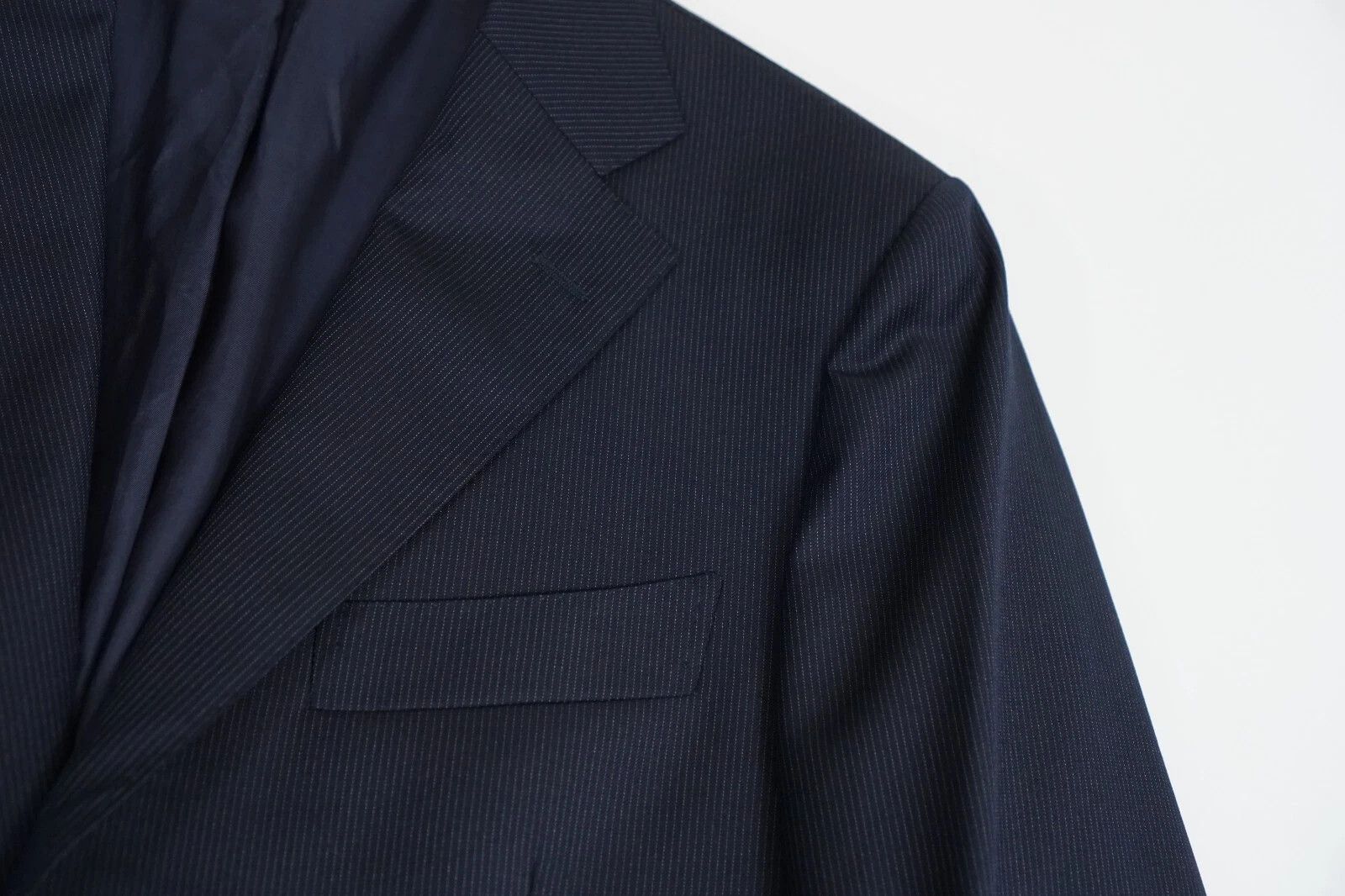 Suitsupply Men Suitsupply Blazer Blue Wool Lazio Single Breasted US42 Size 42R - 3 Thumbnail