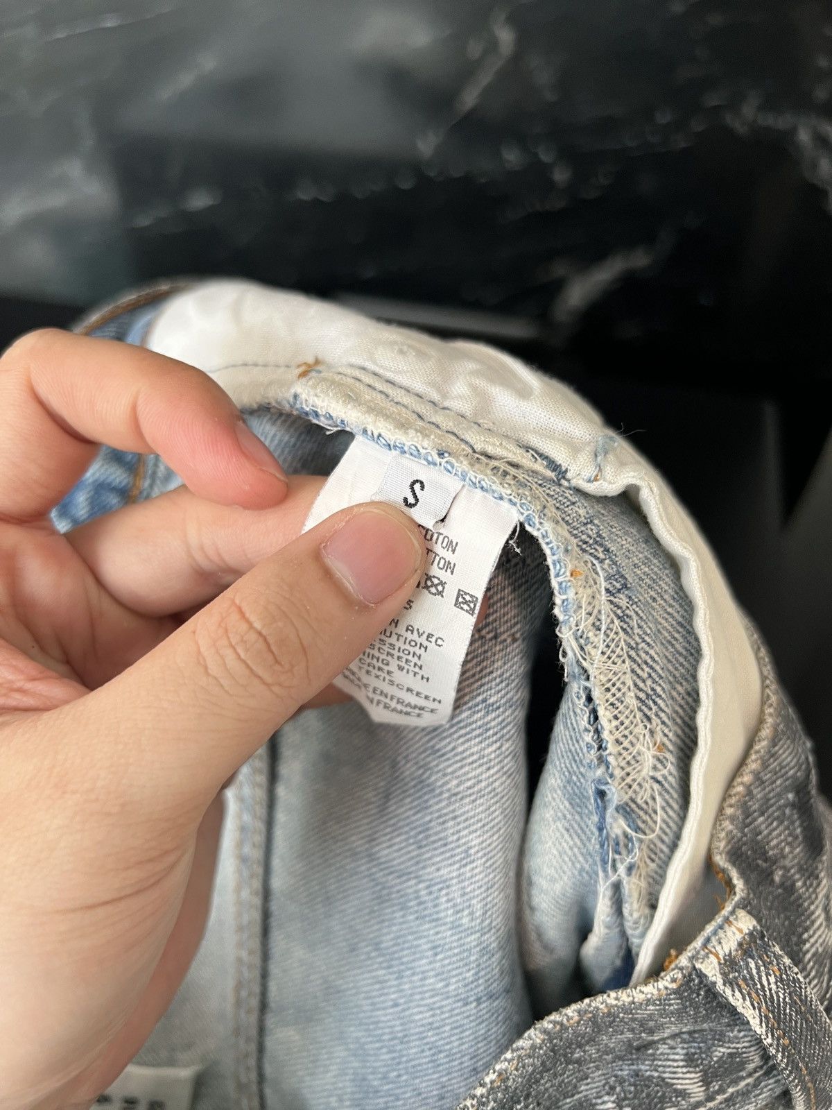 Maison Margiela 2005 ARTISANAL Martin Margiela Grey Painted Denim Size US 32 / EU 48 - 7 Thumbnail