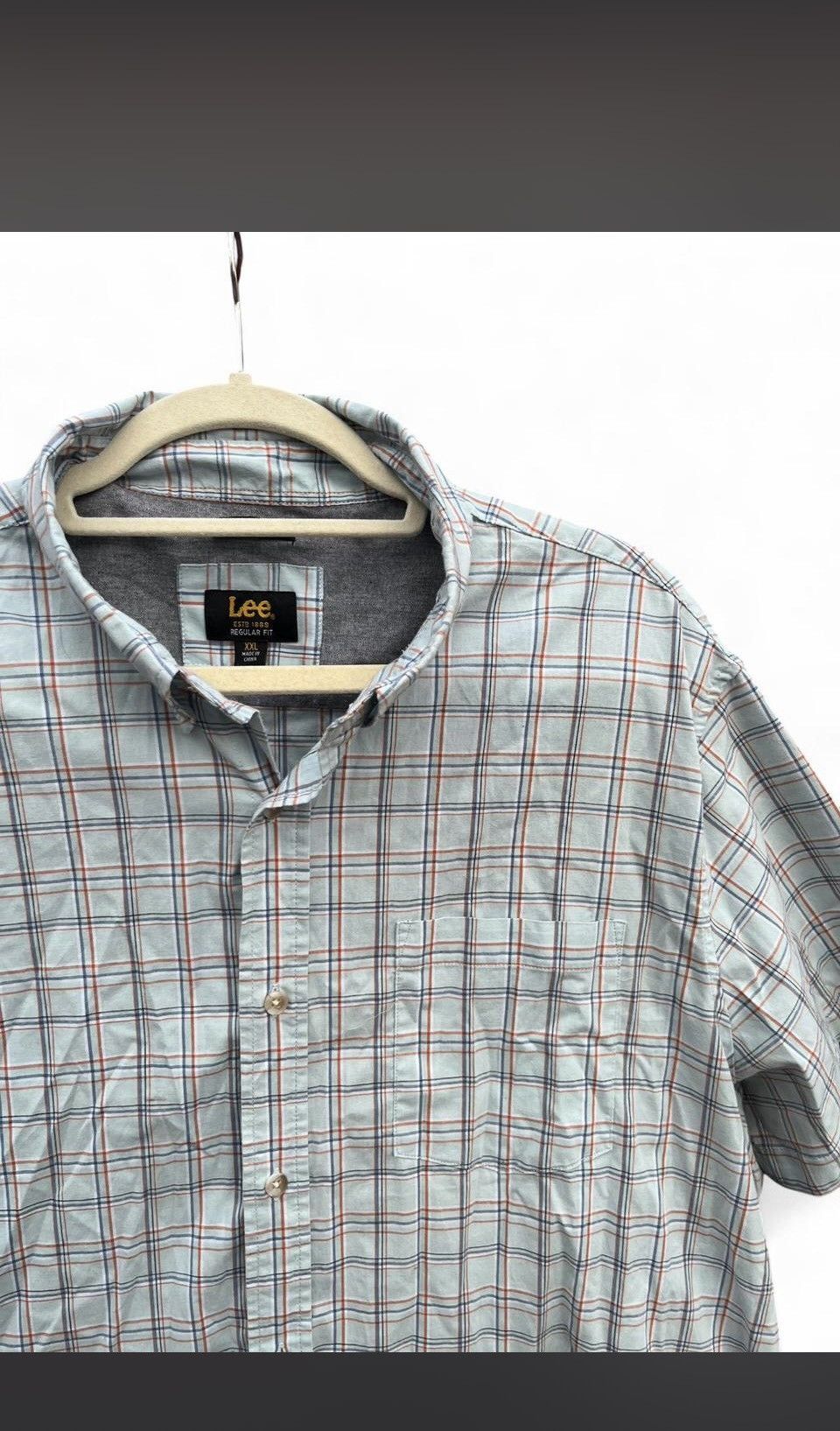 Lee Y2K Lee Men’s Short-Sleeve Plaid Button-Down Shirt Size US XXL / EU 58 / 5 - 3 Thumbnail