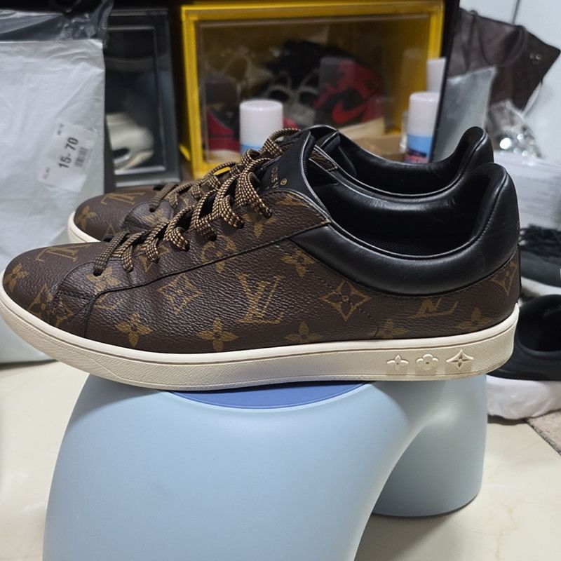 Louis Vuitton Louis Vuitton Brown Low-Top Fashion Sneakers 0079 Size US 8 / EU 41 - 1 Thumbnail