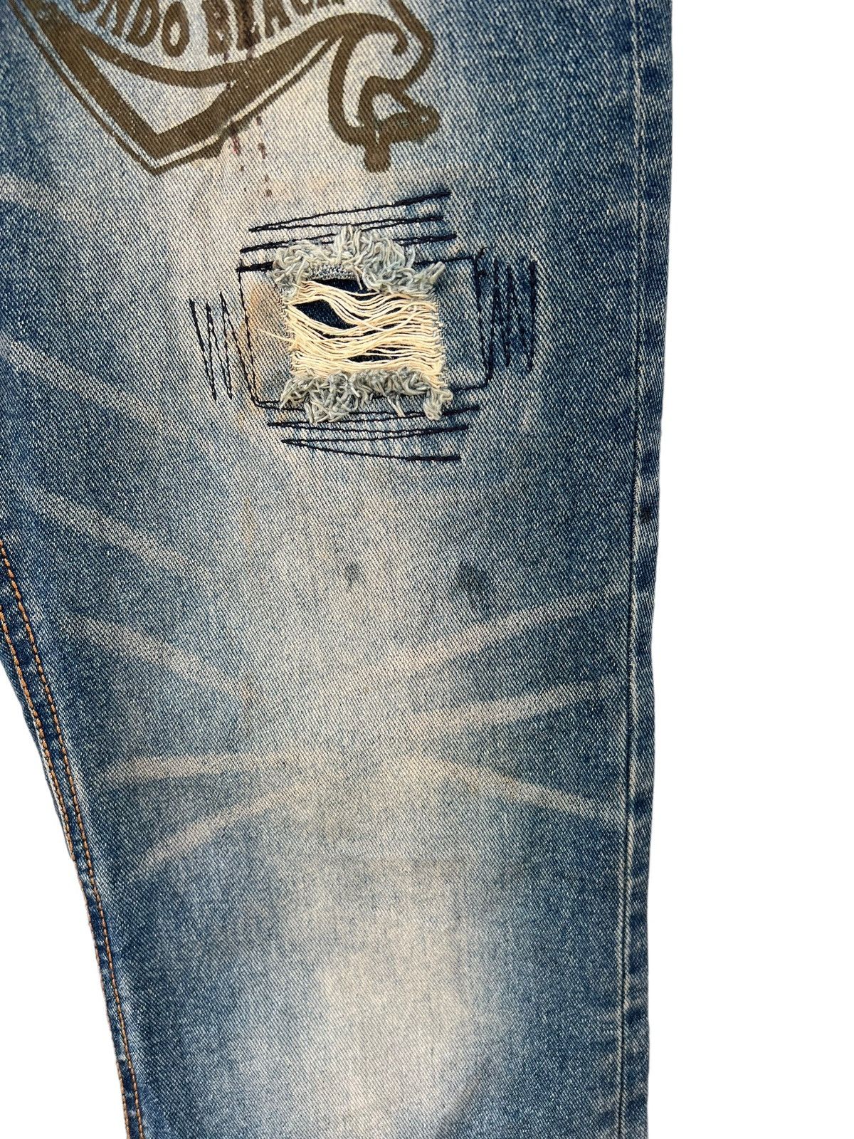 Body Glove Vintage Y2K Body Glove Distress Dirty Muddy Denim Jeans Size US 31 - 12 Thumbnail