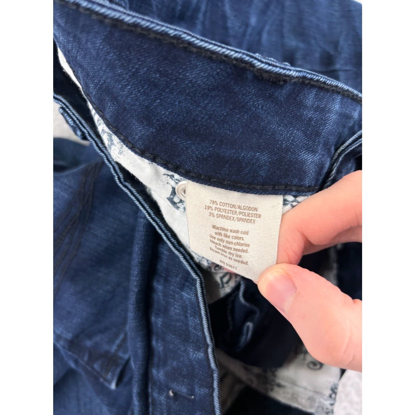 Decree Decree Womens Jeans Tapered Cotton Blend Dark Blue 11 Slim Fit Stretch Retro 2010s Girls Size 32" / US 10 / IT 46 - 4 Thumbnail