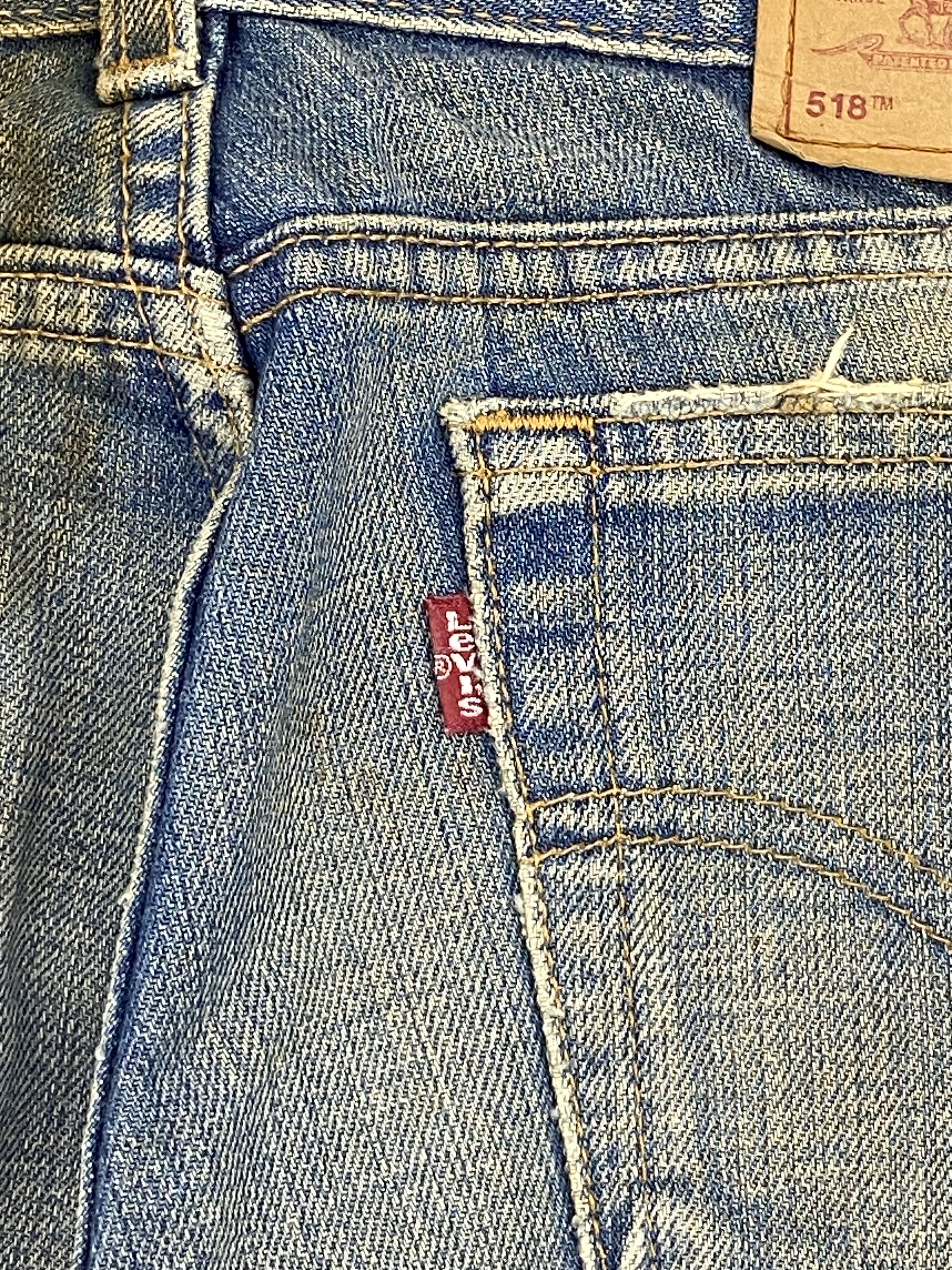 Levi's Rusty Vintage 90s Levis 518 Superlow Bootcut Jeans DP2637 Size US 33 - 6 Thumbnail