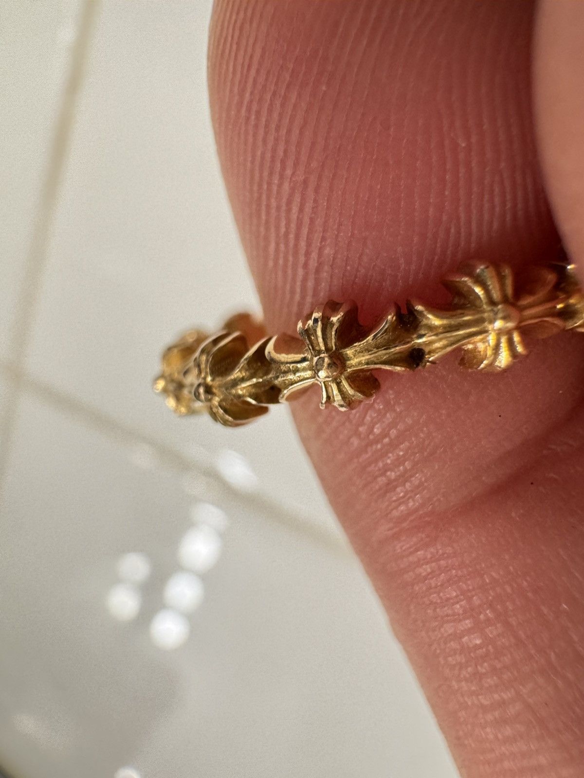 Chrome Hearts Chrome Hearts Tiny E Ring 22K Gold Band Size 9 Size ONE SIZE - 13 Thumbnail