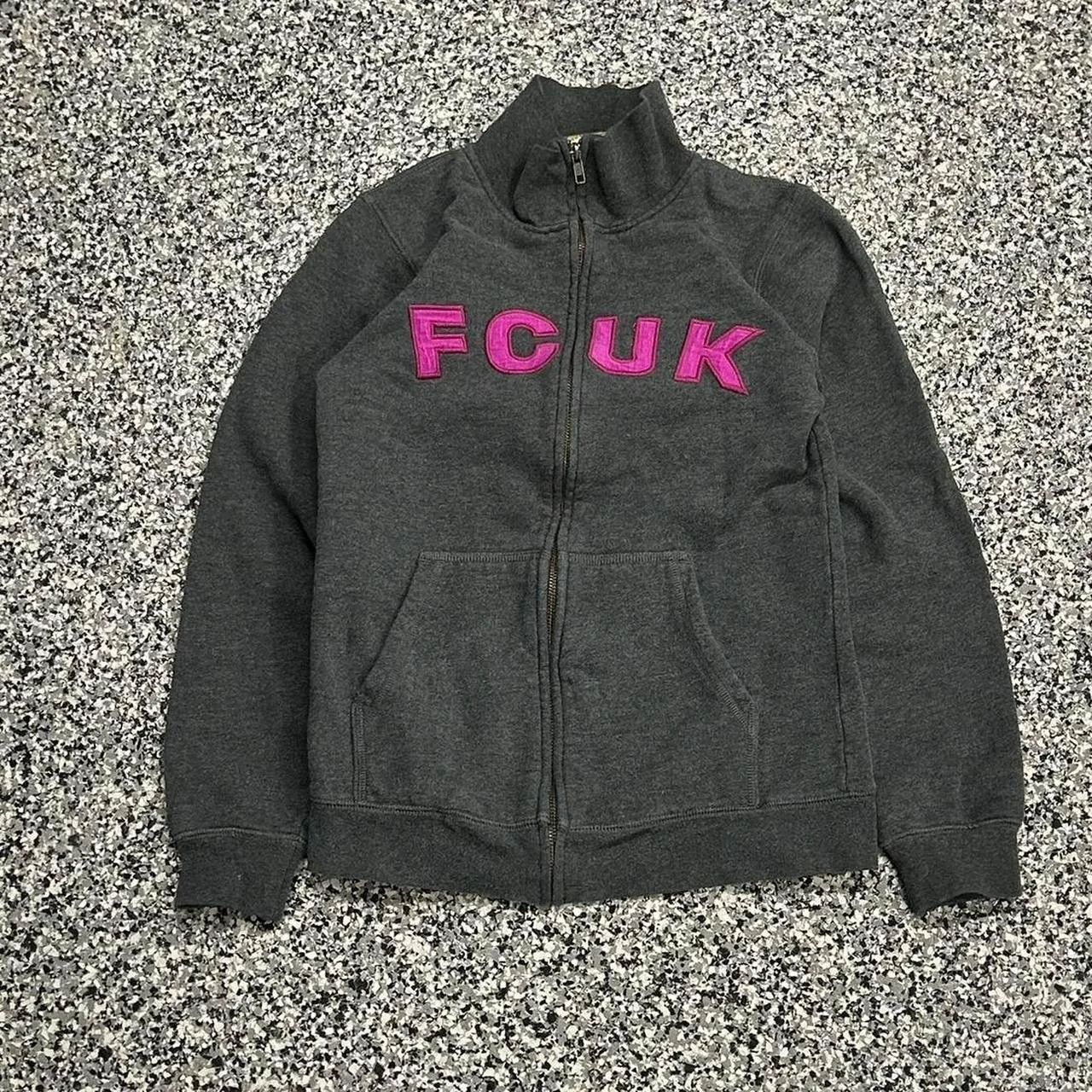 French Connection Vintage Y2K FCUK Zip Up Sweatshirt Size S / US 4 / IT 40 - 1 Thumbnail
