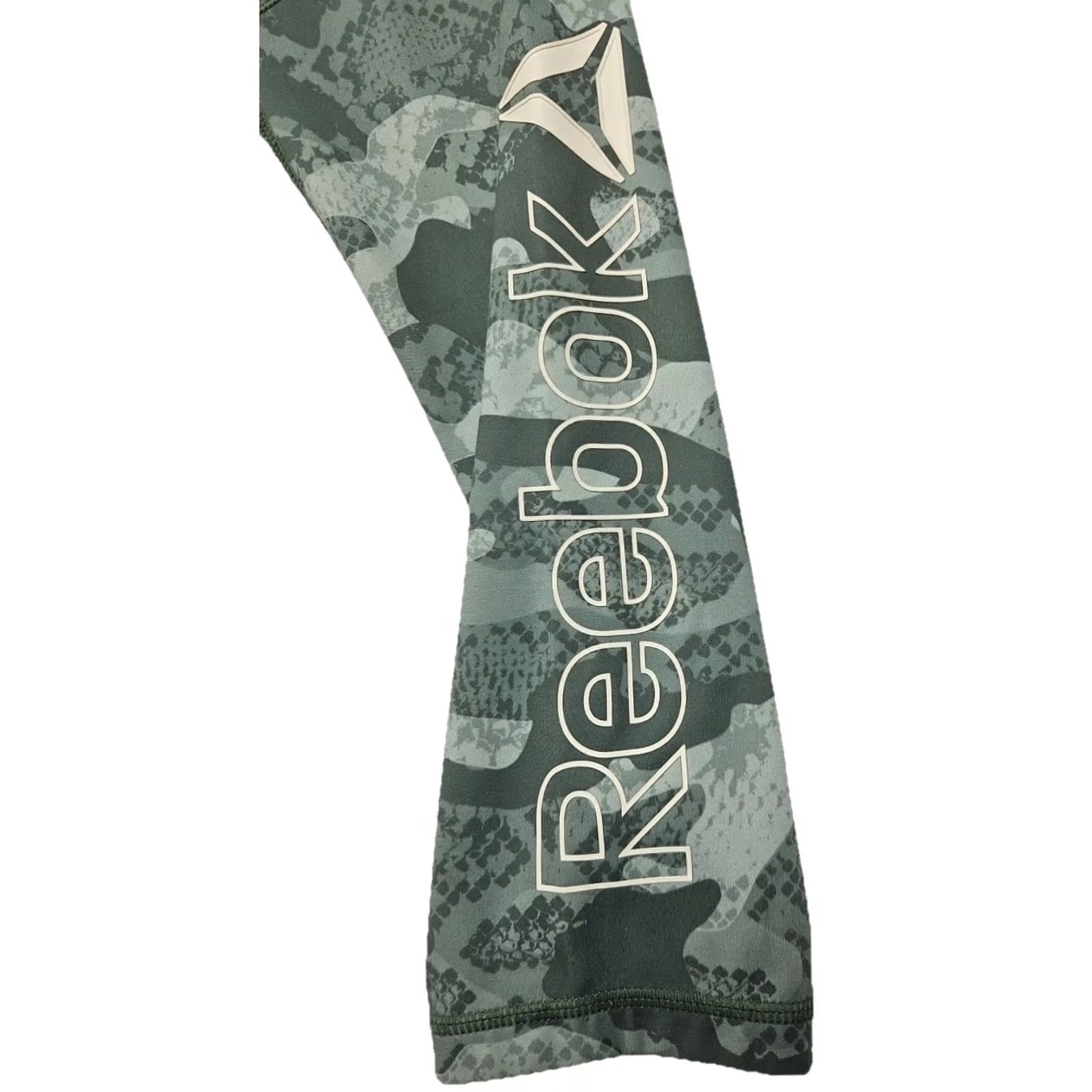 Reebok Reebok Camouflage Leggings Womens Large Green Compression Athletic Gym Yoga Pants Size 28" / US 6 / IT 42 - 5 Thumbnail